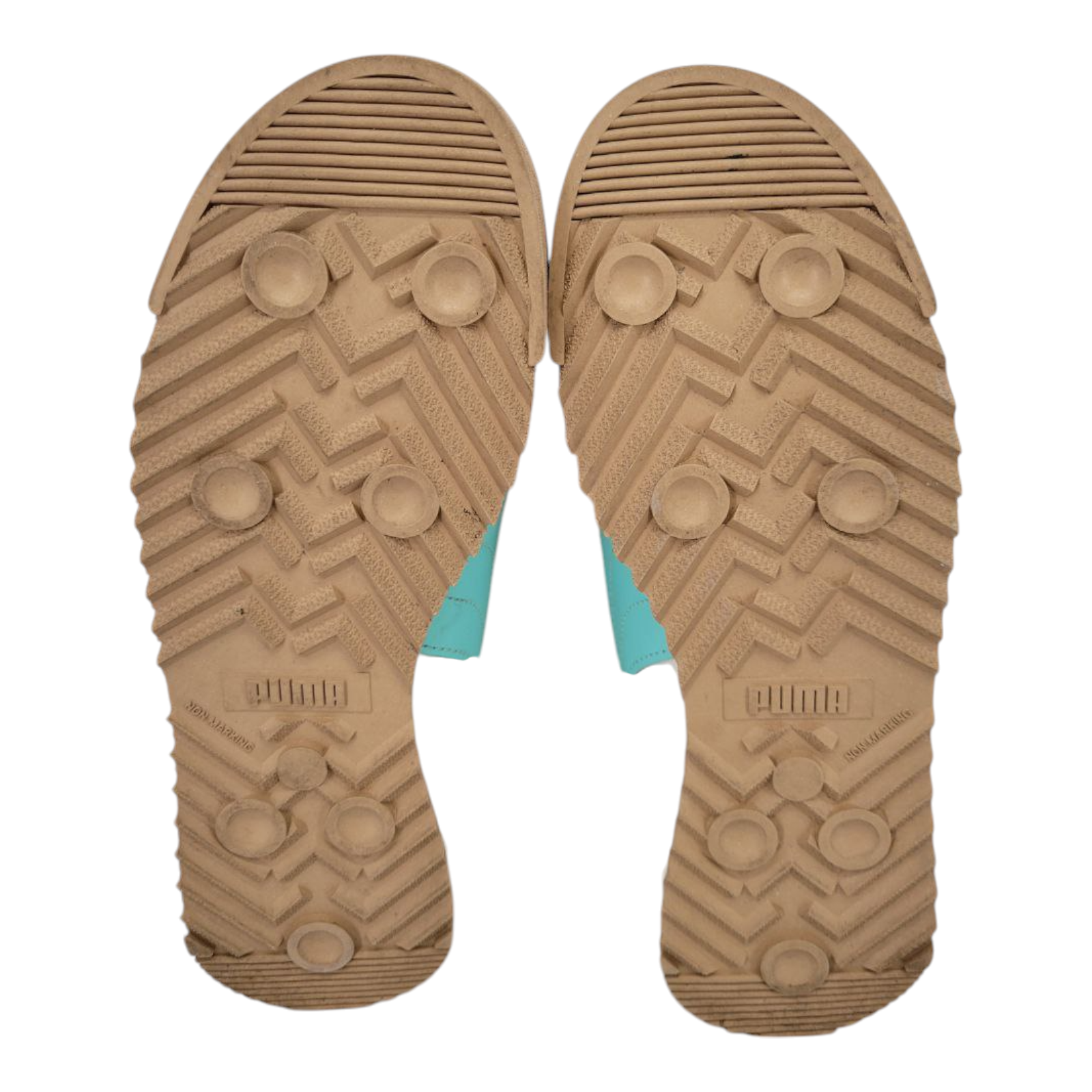 Puma Roma Womens Sneakers Cream Aqua Pink Leather Suede Size 7.5 Style 392702-01