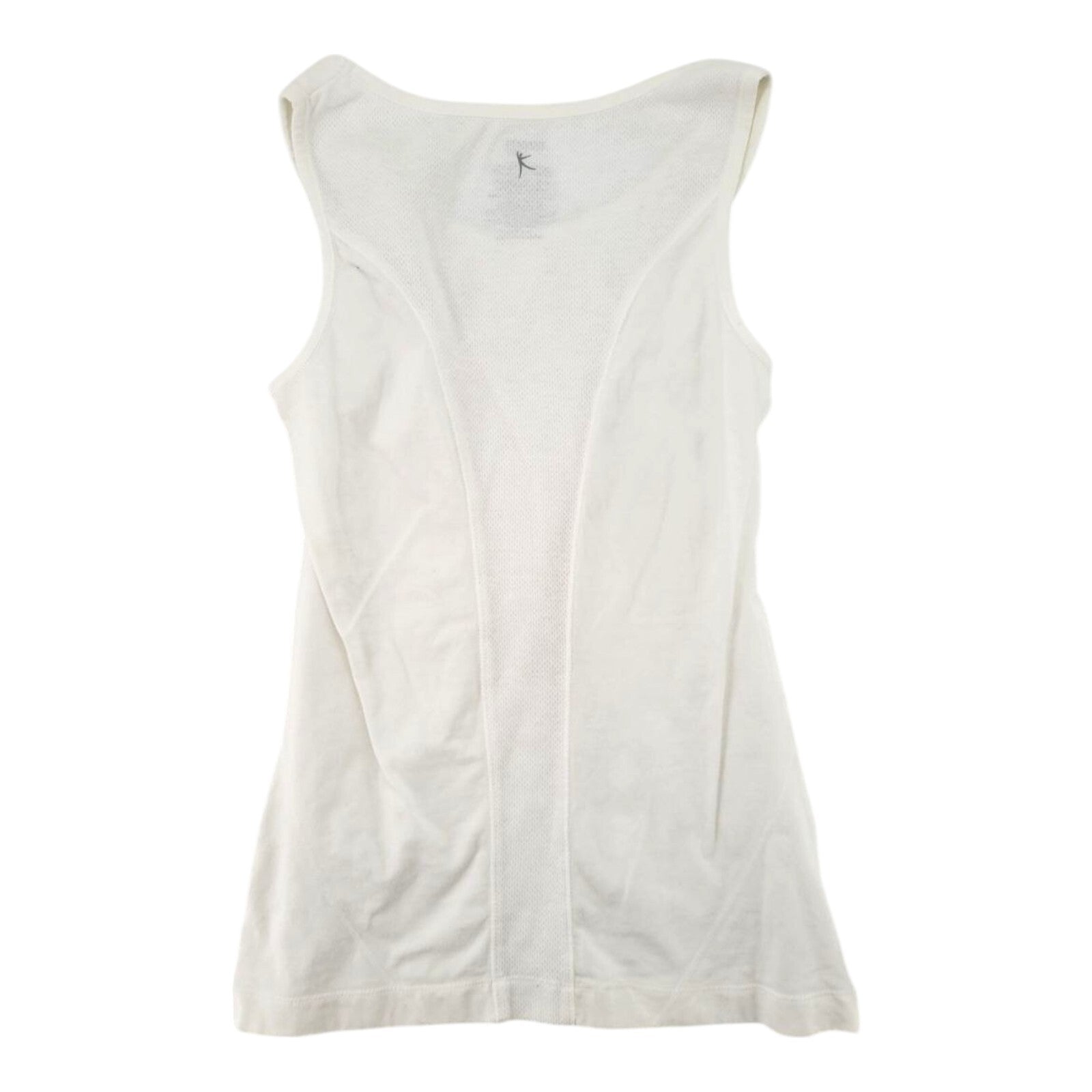 Danskin Now White Fitted Mesh Back Workout Tank Top Size Small