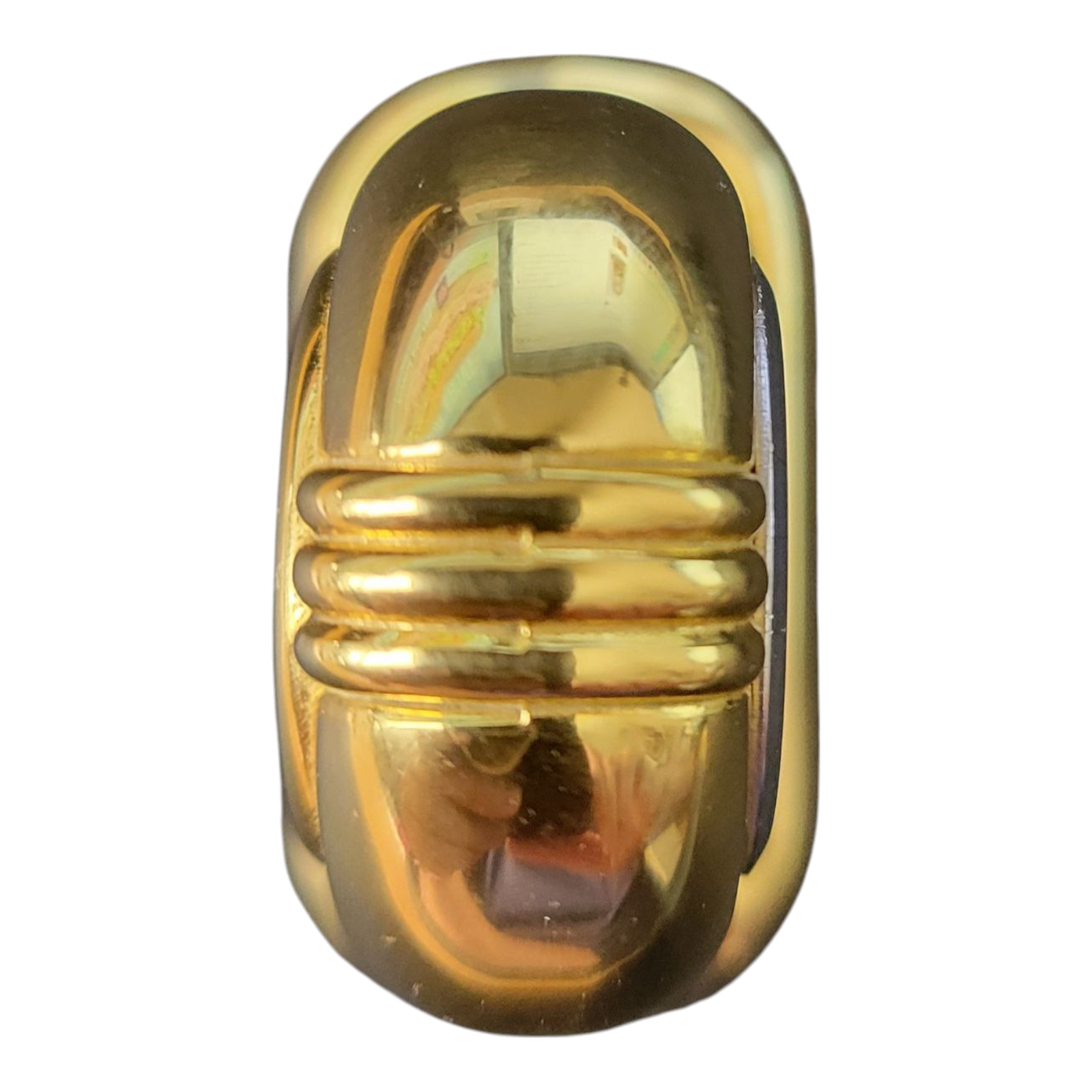 Disney Mickey Mouse Minnie 2" Miniature Mantle Radio Clock Gold Tone Sock Hop