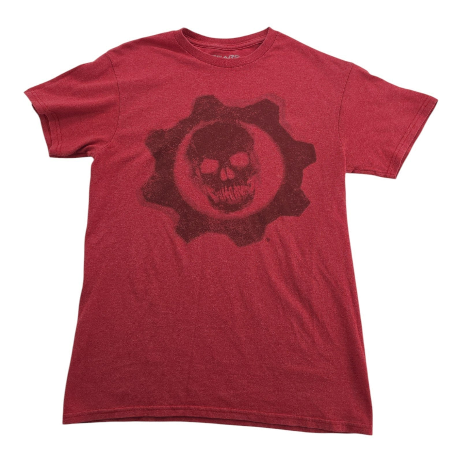 Gears Of War 1 Red Video Game Promo Gamer Nerd Crimson COGS T-Shirt Size S