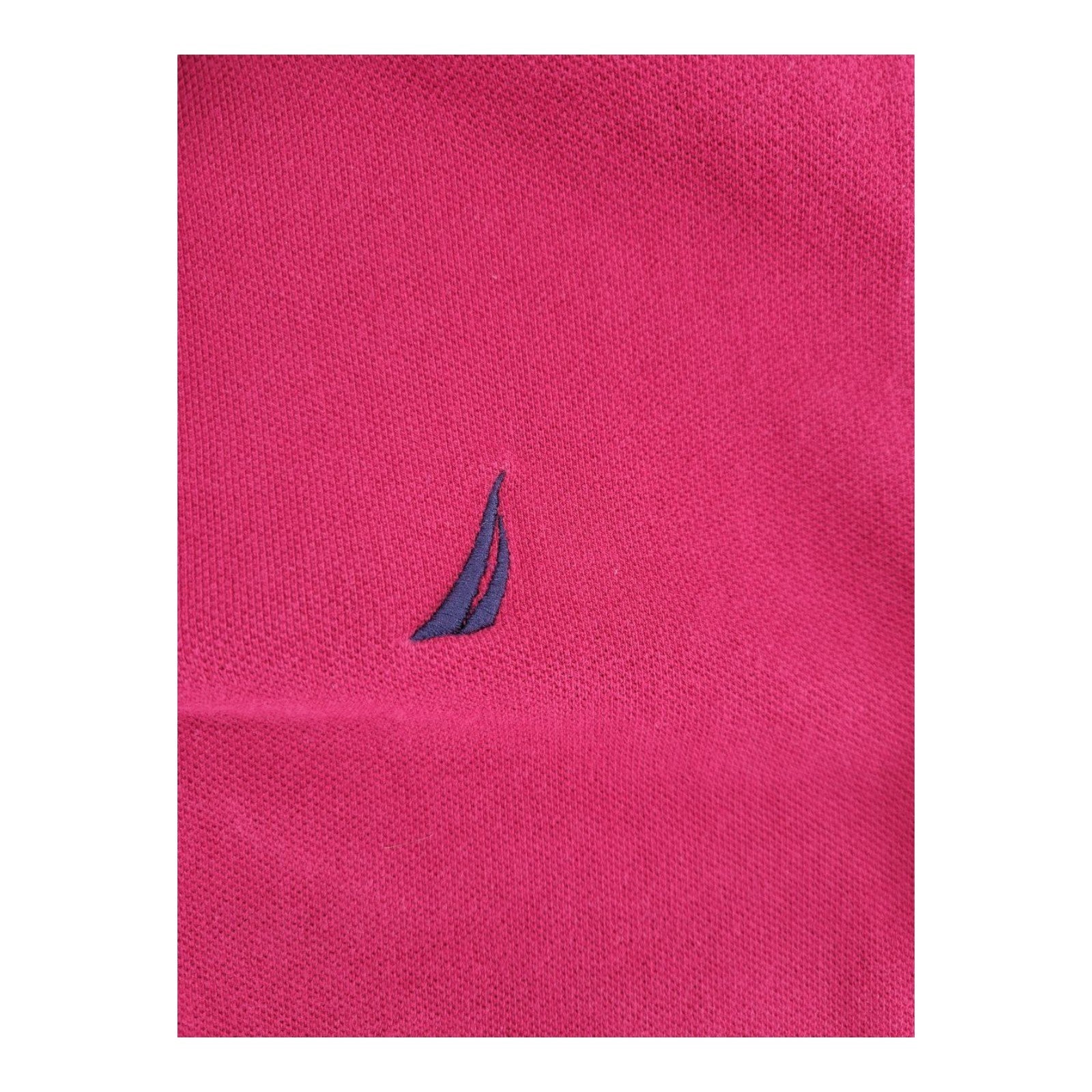 Nautica Mens Classic Fit Polo Shirt Red 100% Cotton Short Sleeve Size M