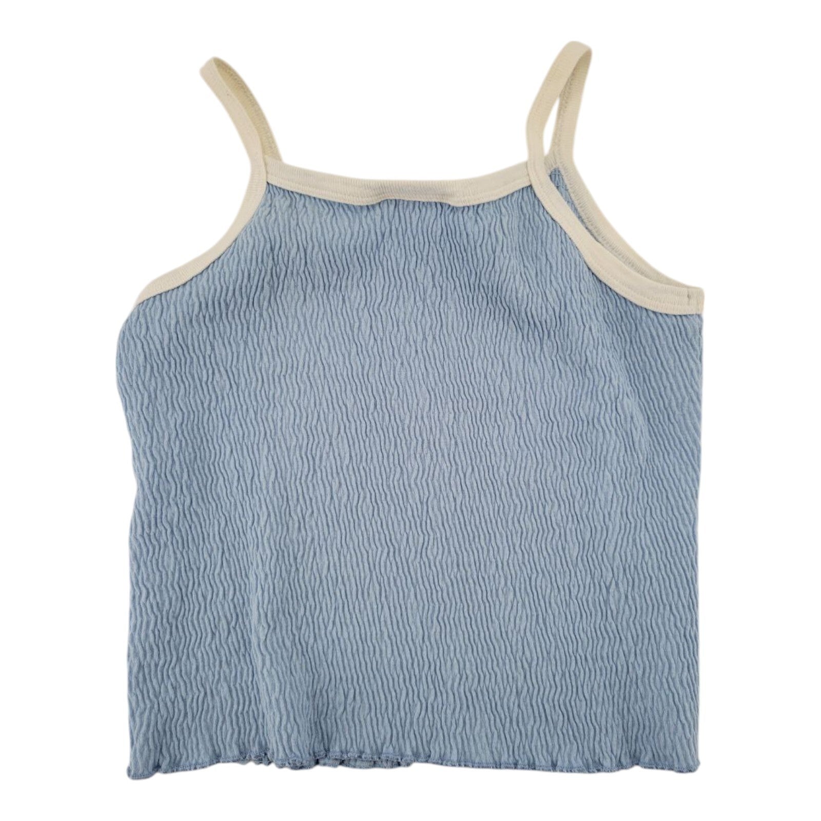 Los Angeles Express Blue White Floral Crop Cami Top Size Large 12–14