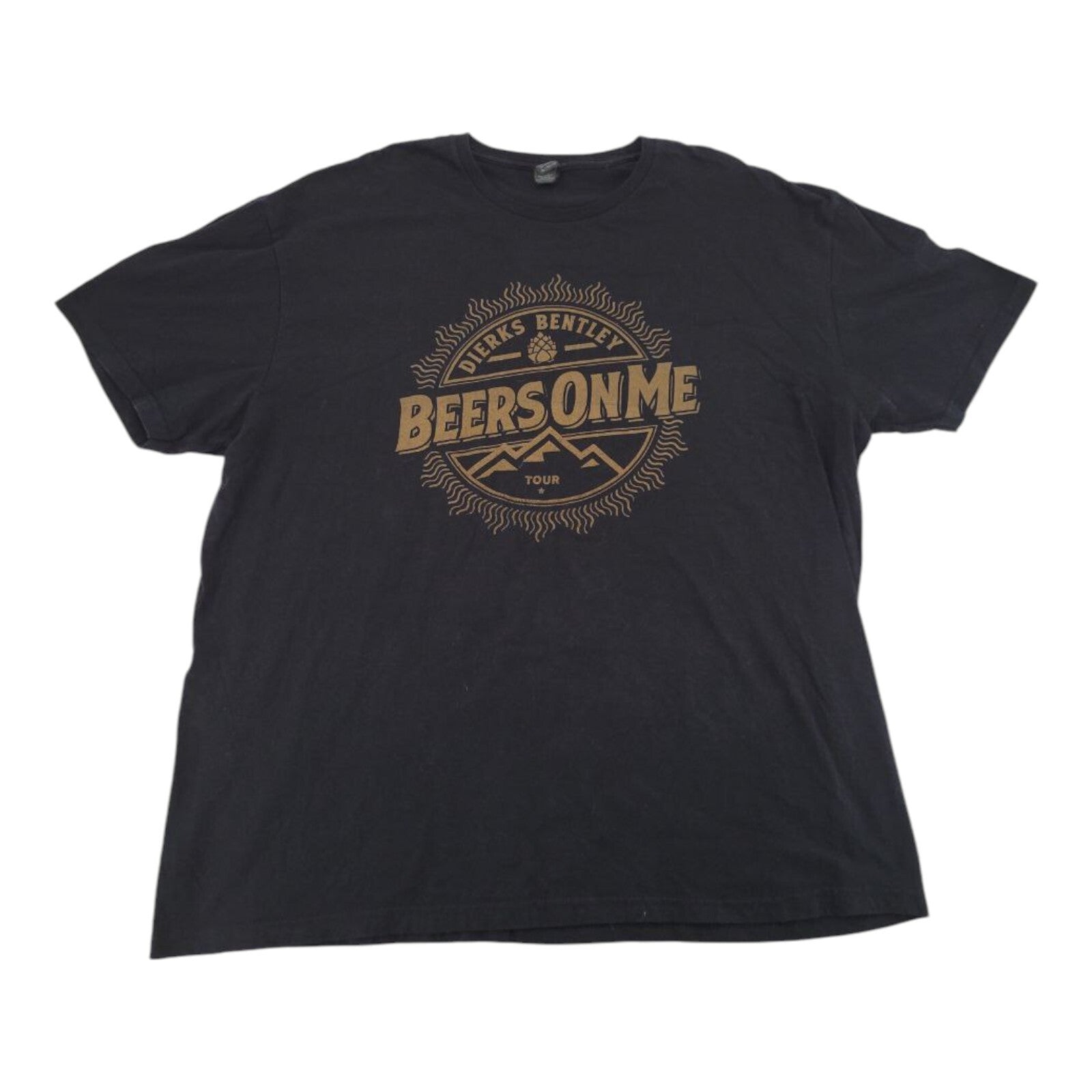 Gildan Softstyle Dierks Bentley Beers On Me Tour T-Shirt Black Graphic Tee XL