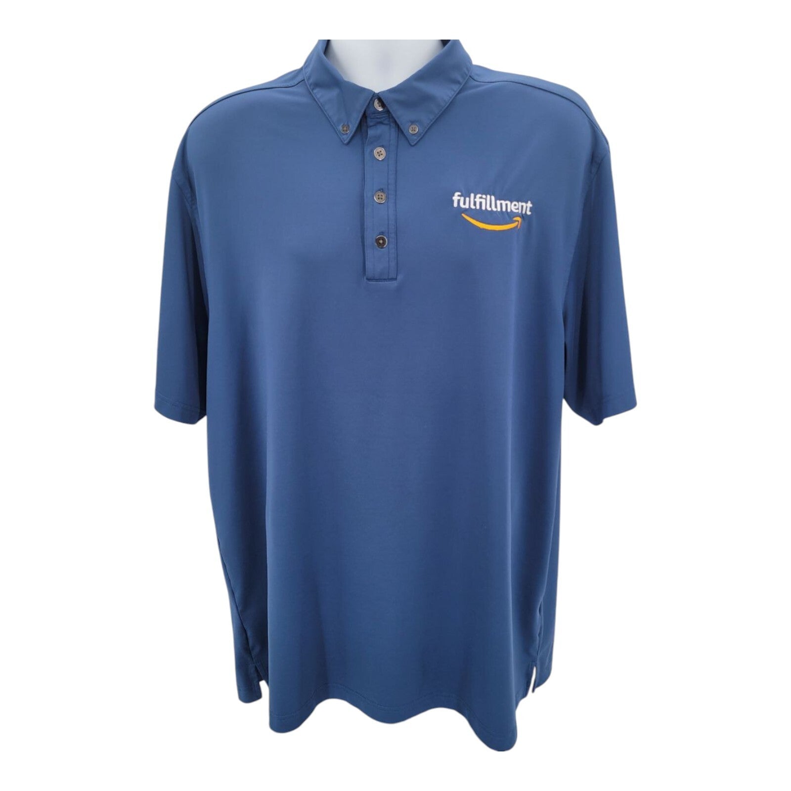 OGIO Amazon Fulfilment Blue Poly Spandex Moisture Wicking Polo Shirt 2XL