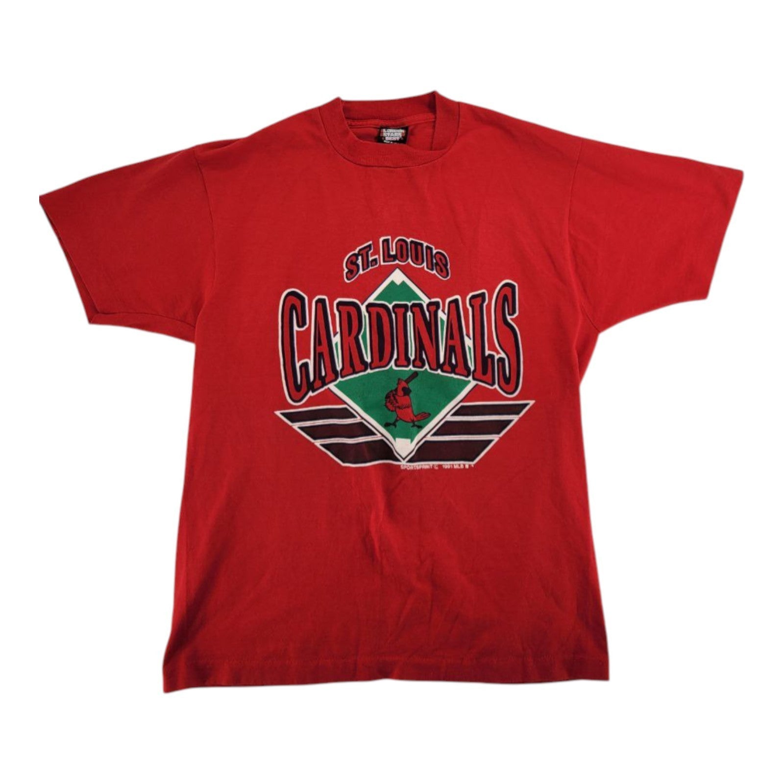 Vintage 1991 St. Louis Cardinals T-Shirt Red Screen Stars USA Made Size L