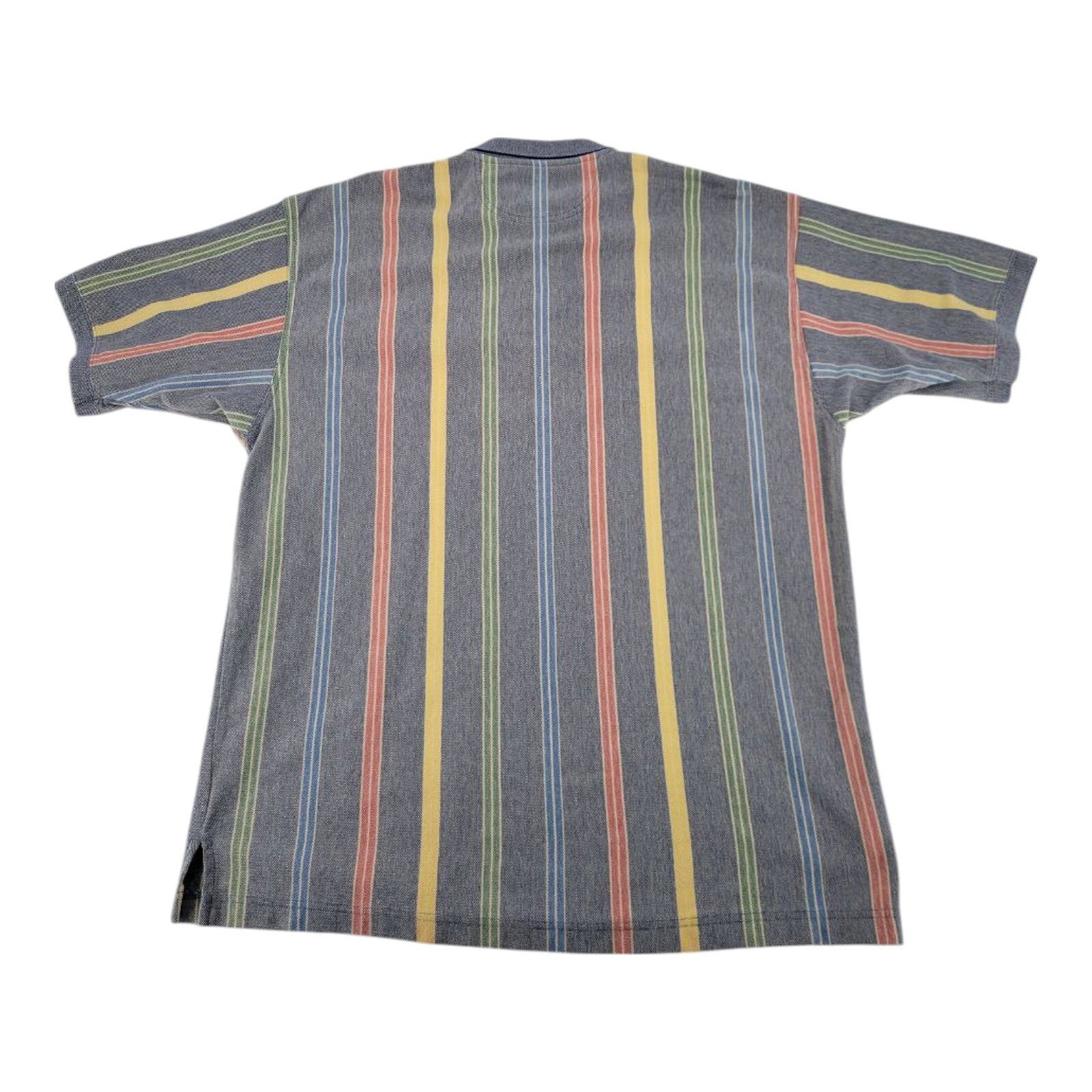 GANT Polo Shirt Mens Multicolor Vertical Stripe 100% Cotton Size XL