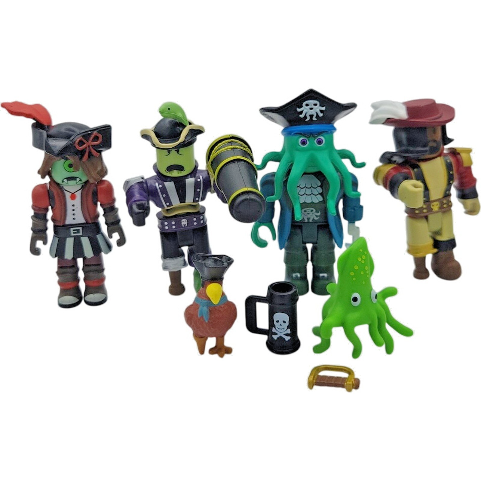 Roblox Action Collection Pirate Showdown 4 Figure Pack Loose with Accessories