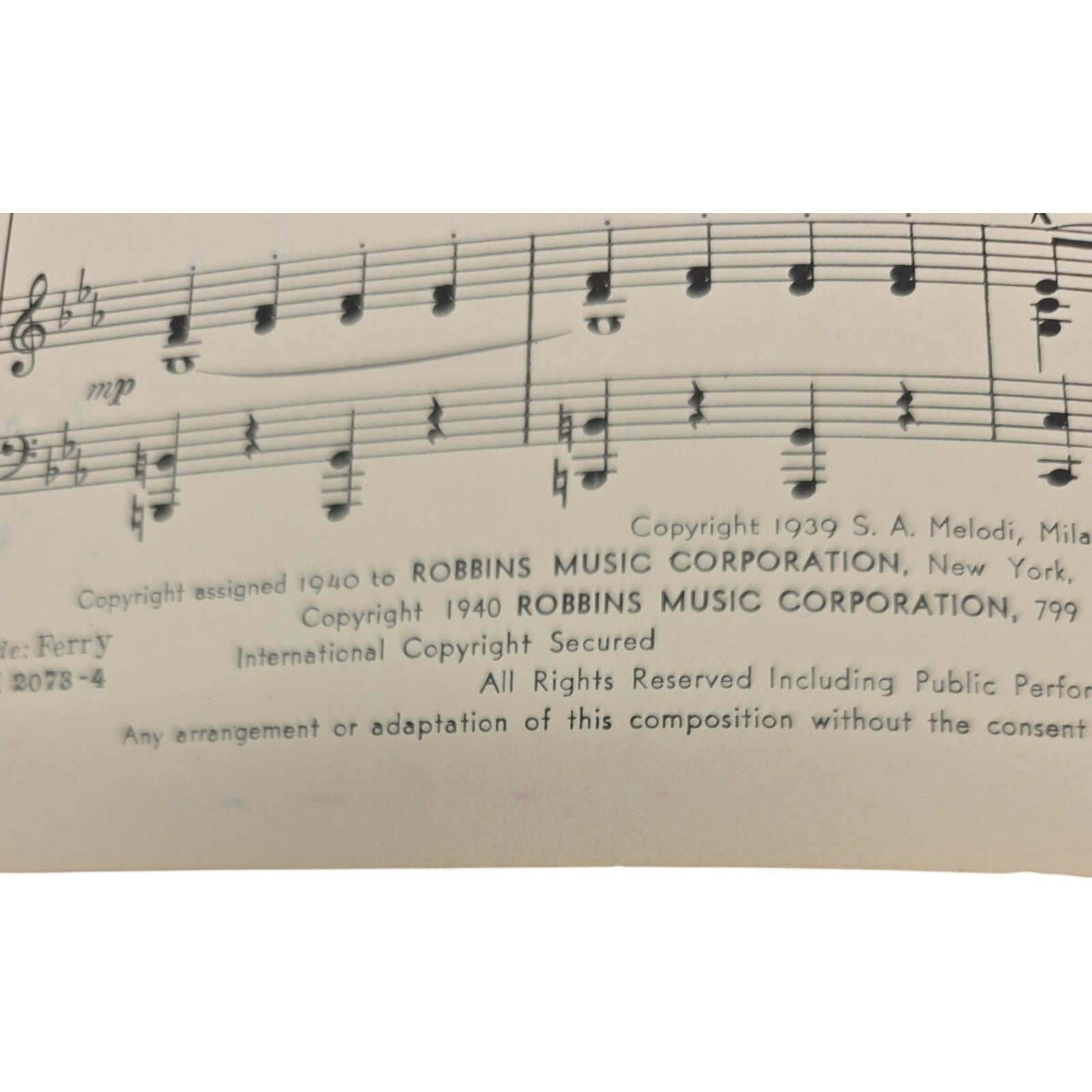 Vintage 1940 Ferry Boat Serenade Frankie Masters E Di Lazzaro Sheet Music