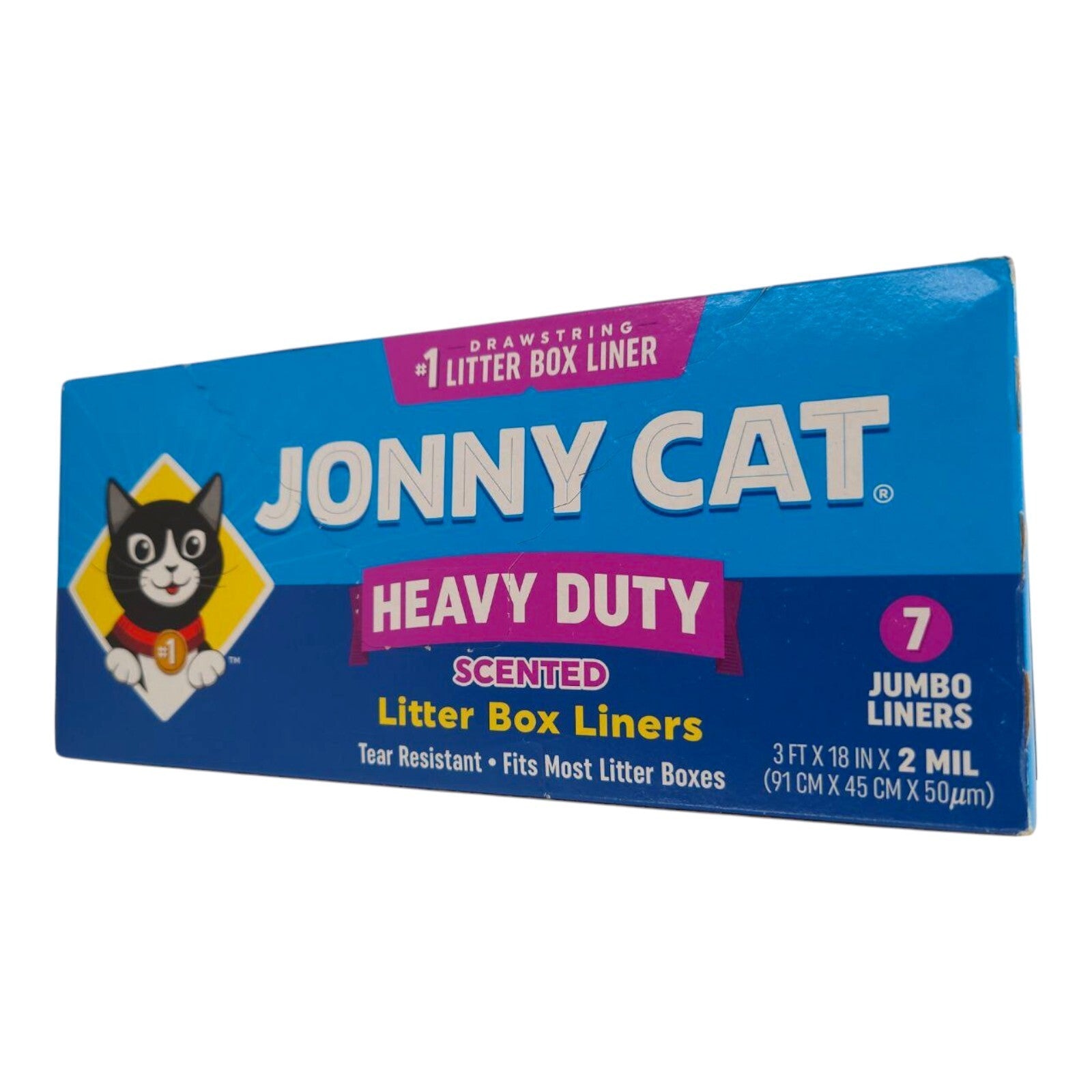 Jonny Cat Litter Box 7 Jumbo Liners Heavy Duty Tear & Leak Resistant Drawstring