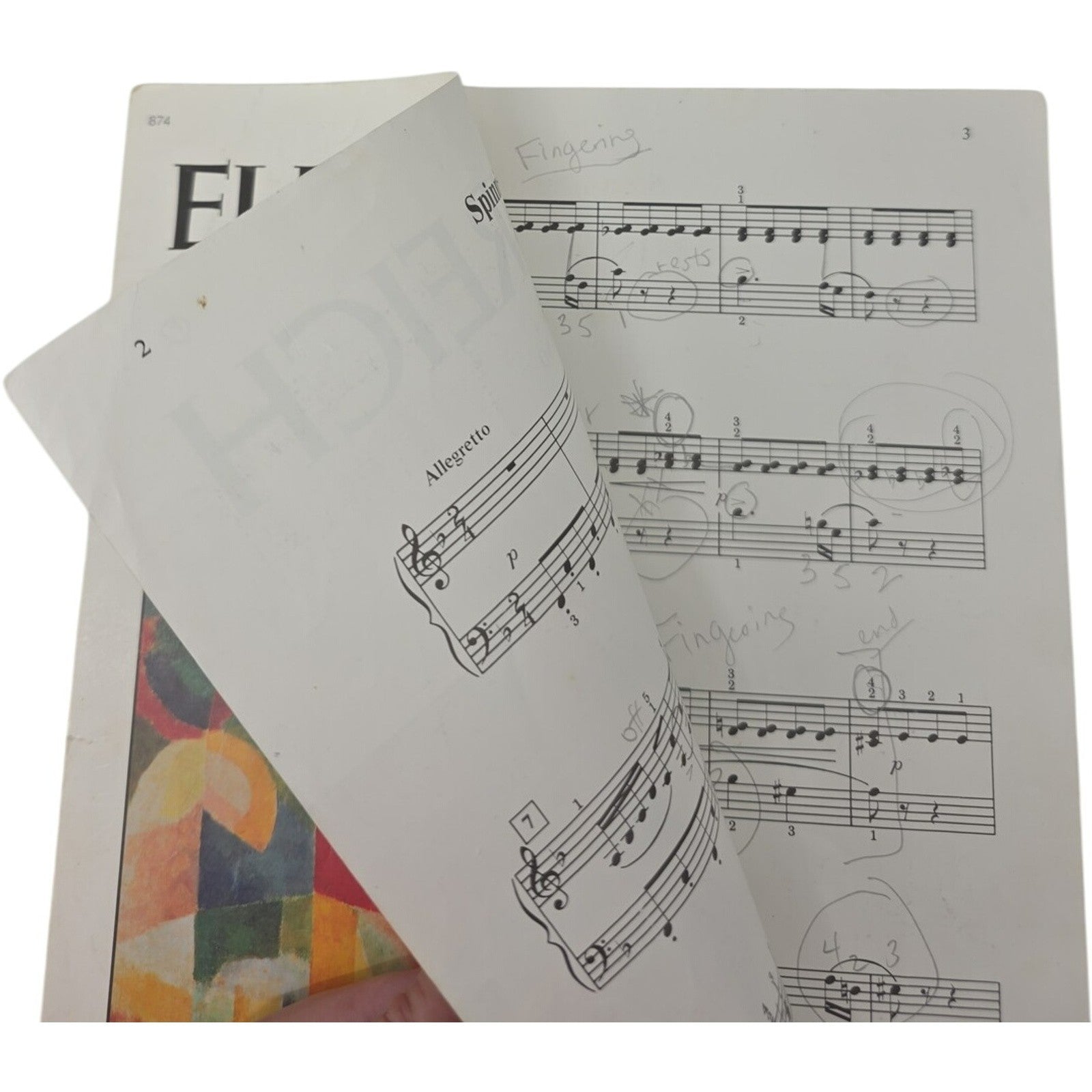 Vintage 1914 Sheet Music Ellmenreich Spinning Song by Willard A. Palmer