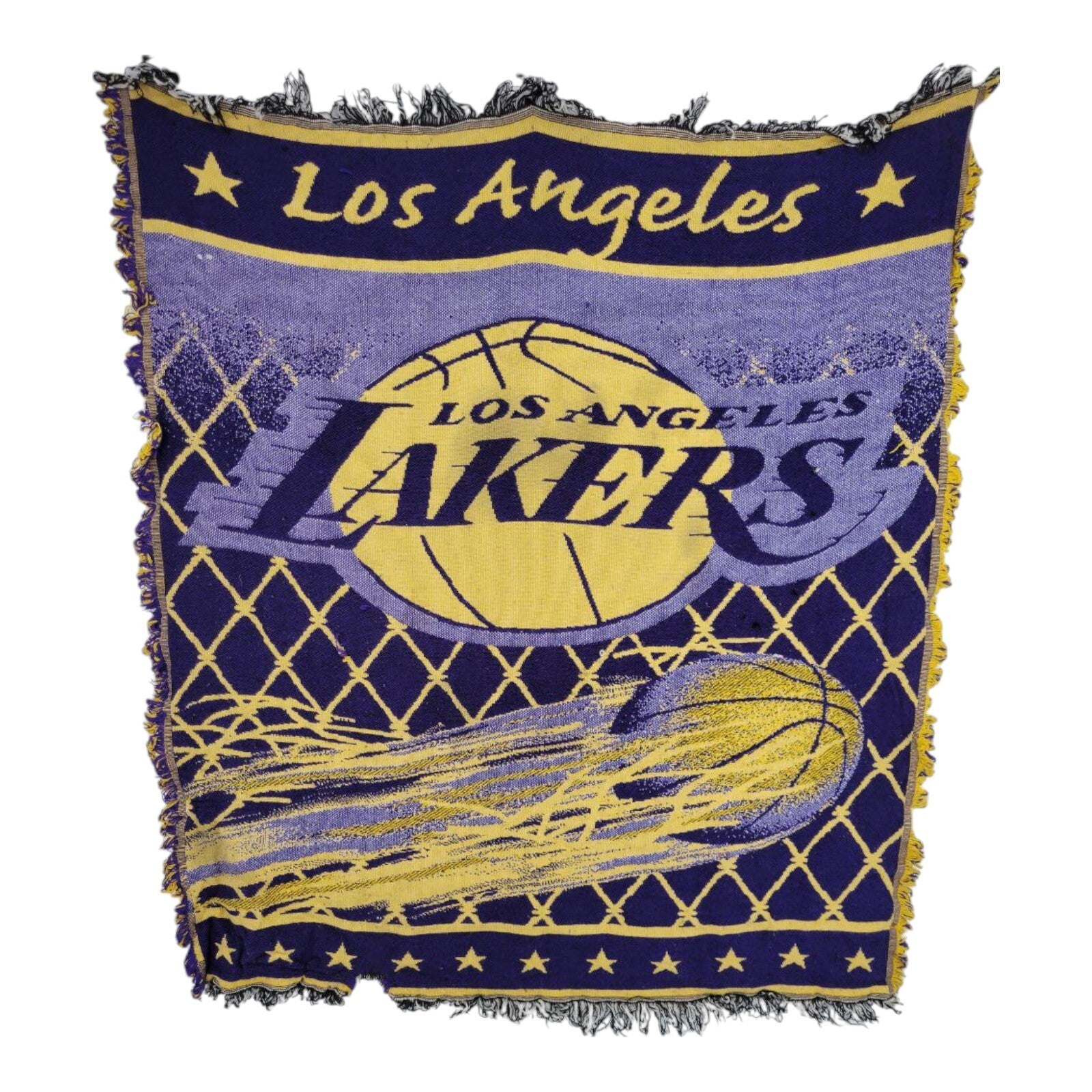 The Northwest Company Los Angeles Lakers Woven Throw Blanket Vintage