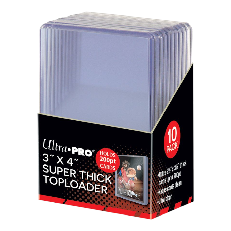 Ultra PRO 3 x 4 Super Thick 200PT Toploader 10 Pack