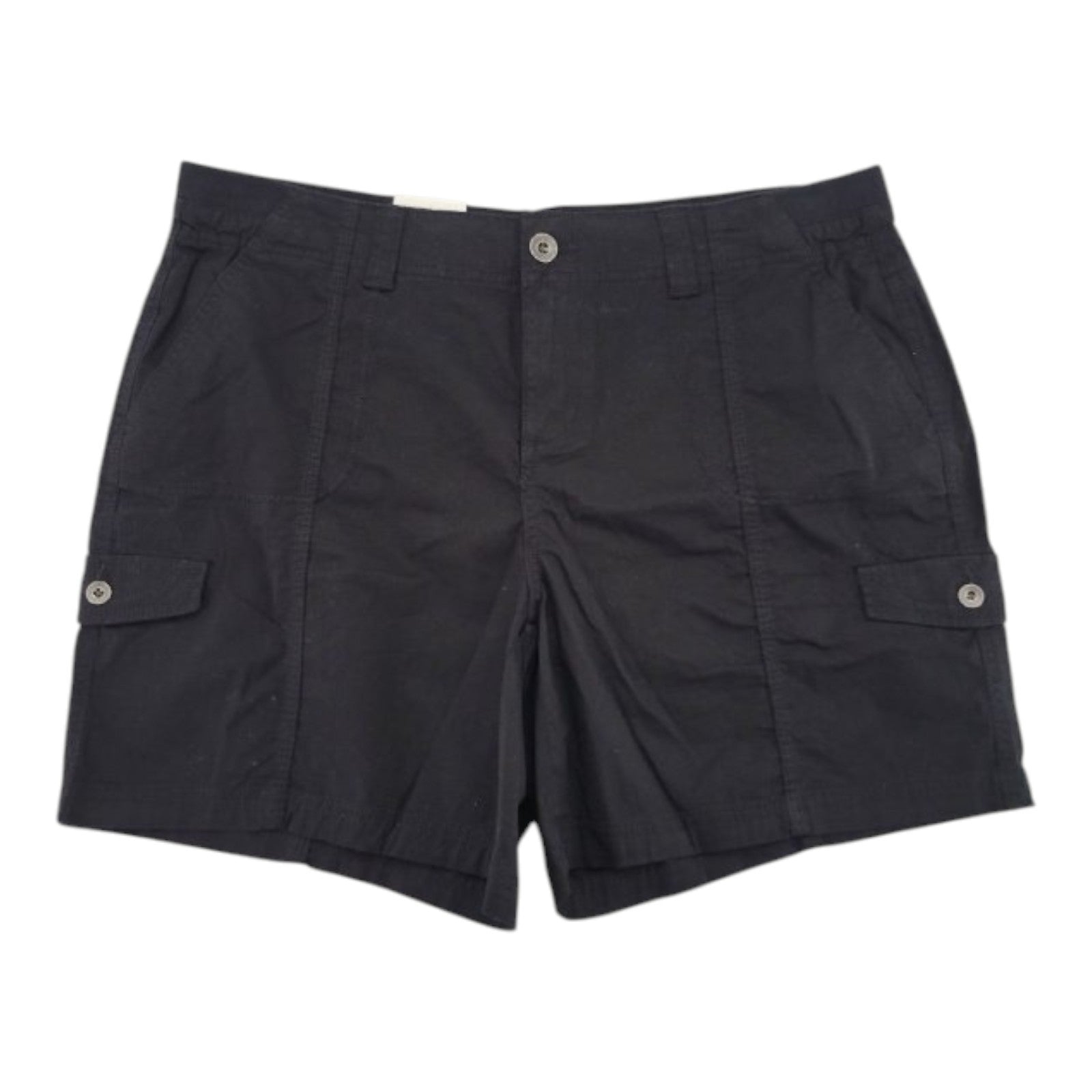 Style & Co Women's Cargo Shorts 14W Black Mid Rise Comfort Waist Pockets