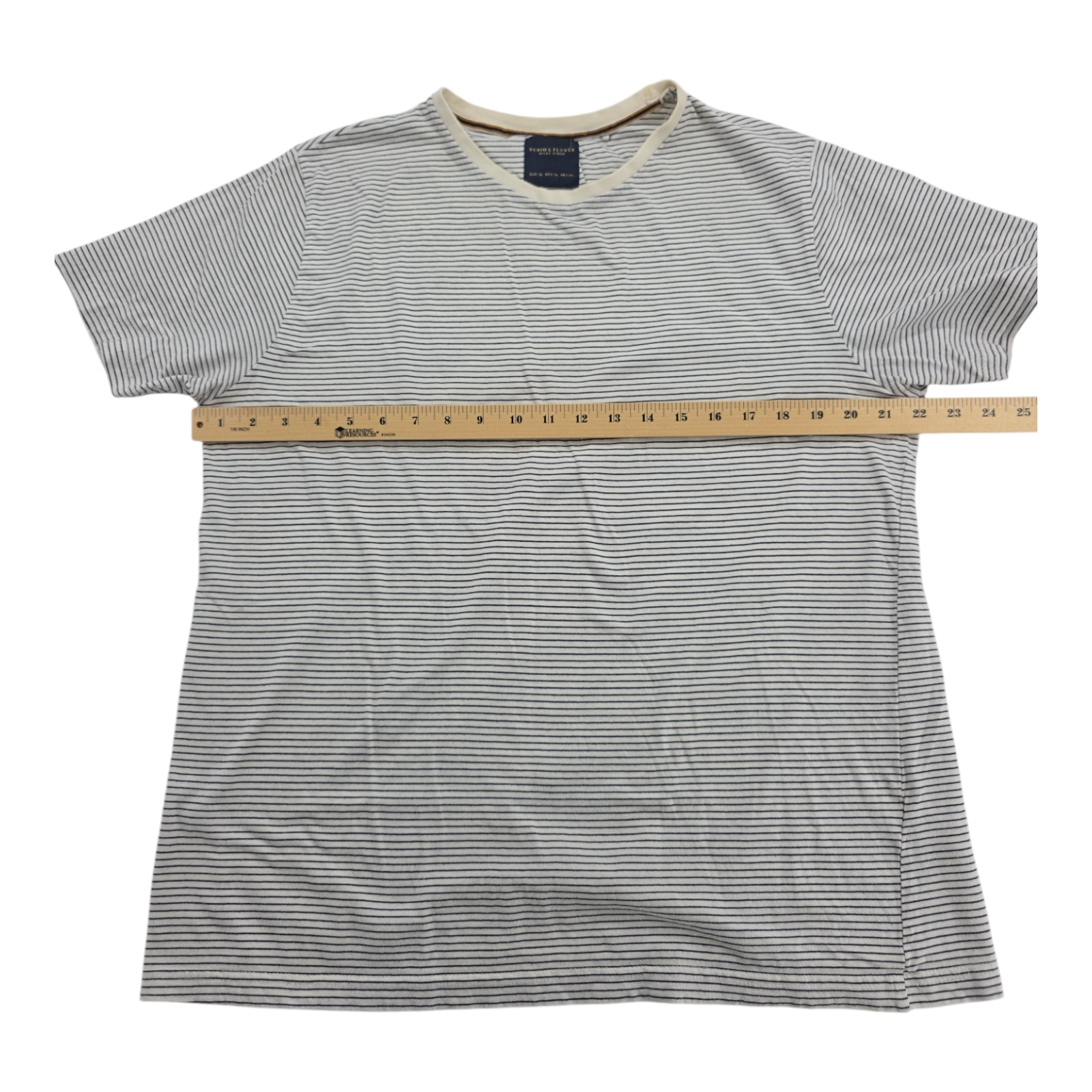 Denim & Flower Ricky Singh Stiped Short Sleeves T Shirt Mens Size XL