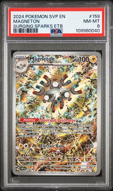 2024 POKEMON SVP EN-SV BLACK STAR PROMO #159 MAGNETON PSA 8