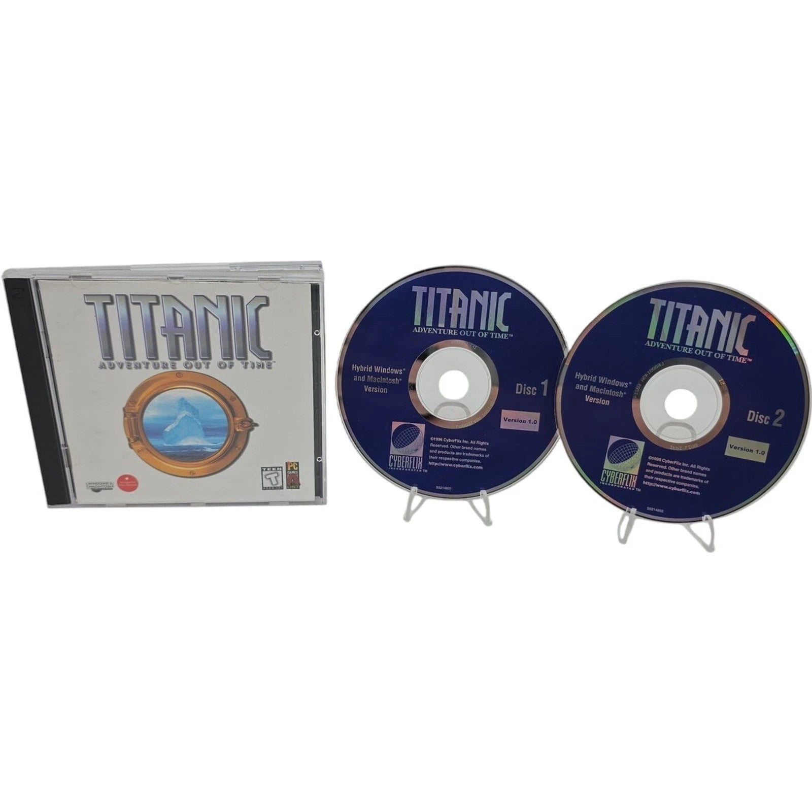 Titanic Adventure Out Of Time PC CD ROM Game Windows Mac 2 Disc Set Vintage 1996