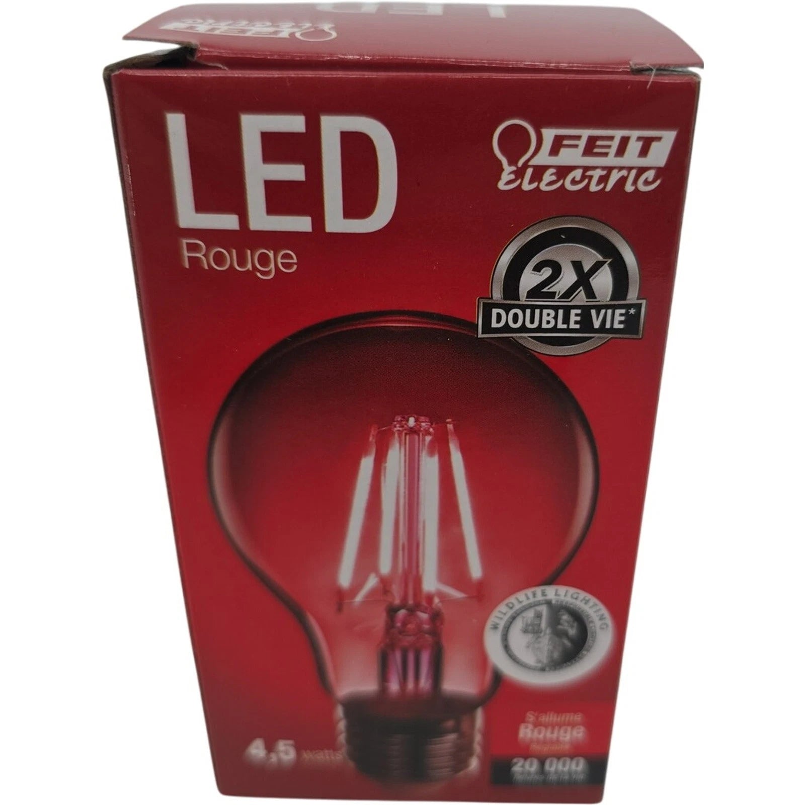 Feit Electric A19 Red LED Light Bulb 4.5 Watts