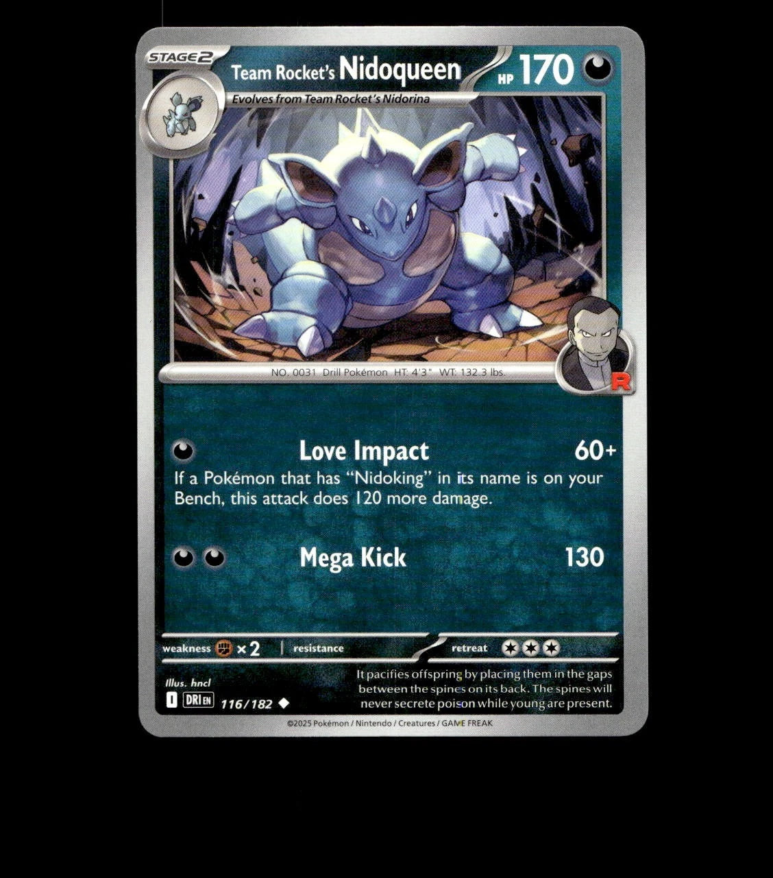 Team Rocket’s Nidoqueen – 116/182 – Destined Rivals – Non Holo Near Mint TCG