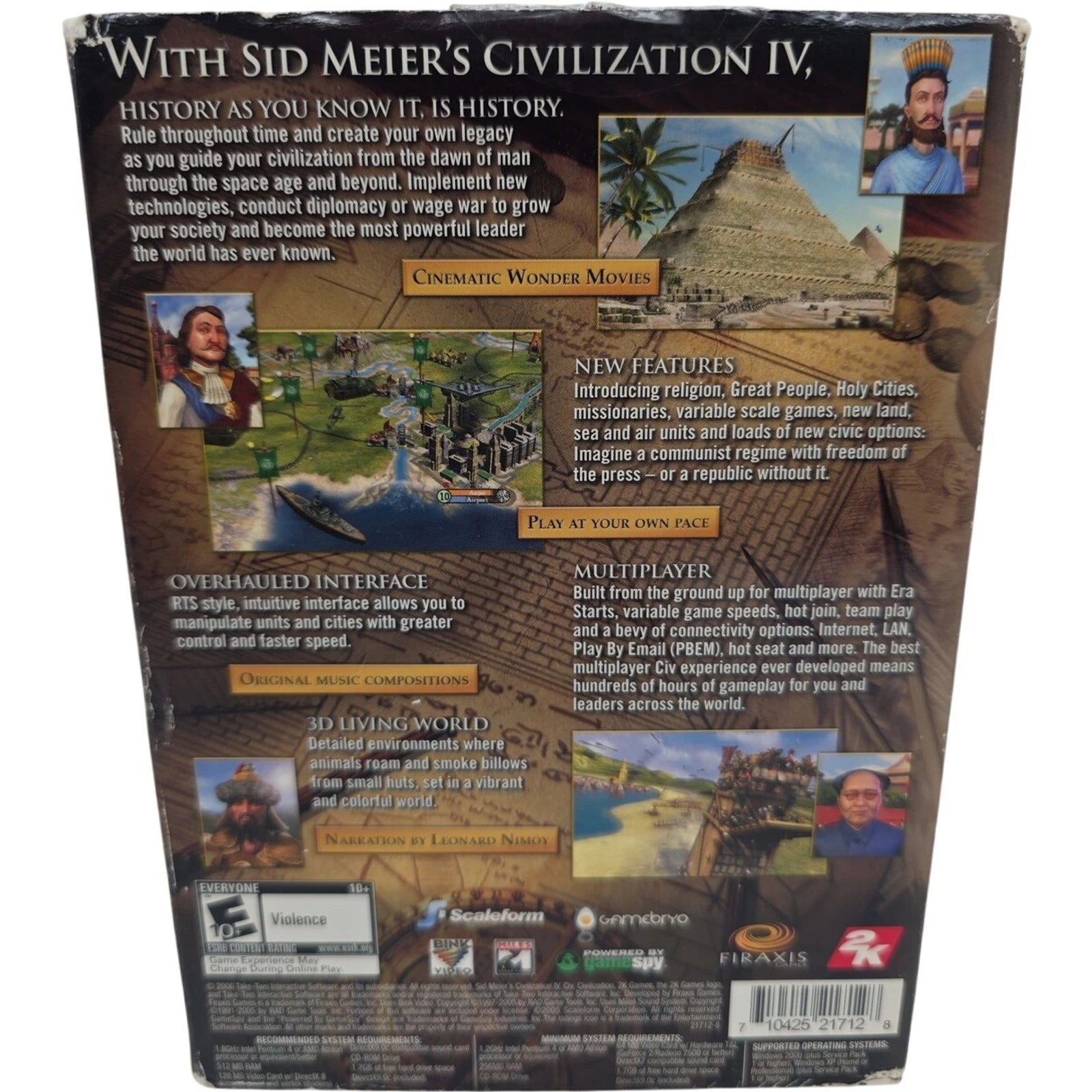 Sid Meier’s Civilization IV 2005 PC CD ROM Game Complete Tech Tree Included