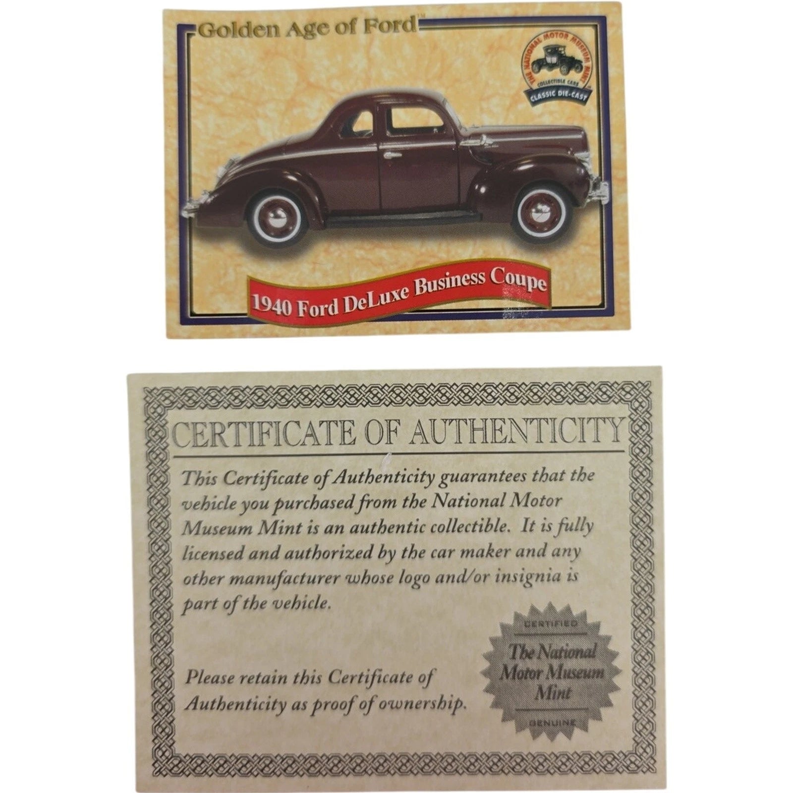 1940 Ford Deluxe Business Coupe National Motor Mint Model V8