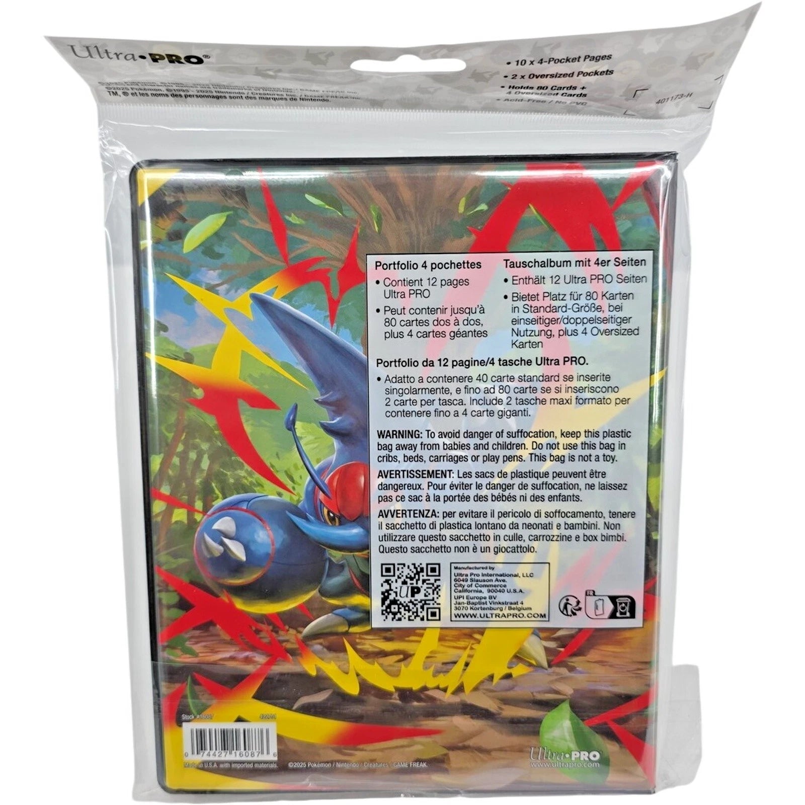 Ultra Pro Pokemon Phantasmal Flames Gengar 4 Pocket Binder
