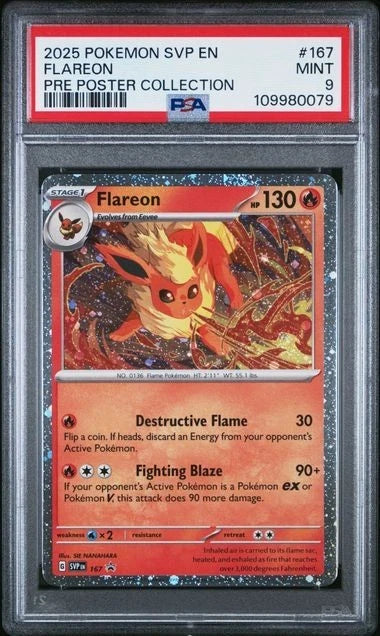 POKEMON FLAREON VAPOREON JOLTEON BLACK STAR PROMO COSMOS HOLO Sequential PSA 9