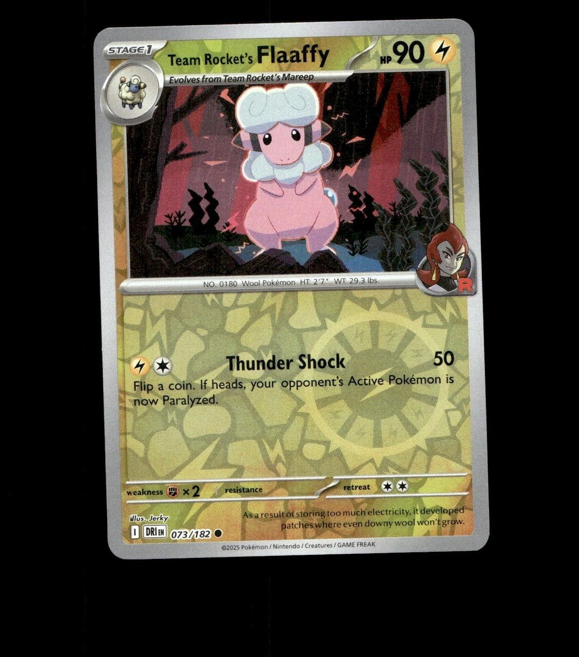 Team Rocket’s Flaaffy – 073/182 – Destined Rivals – Reverse Holo Near Mint TCG