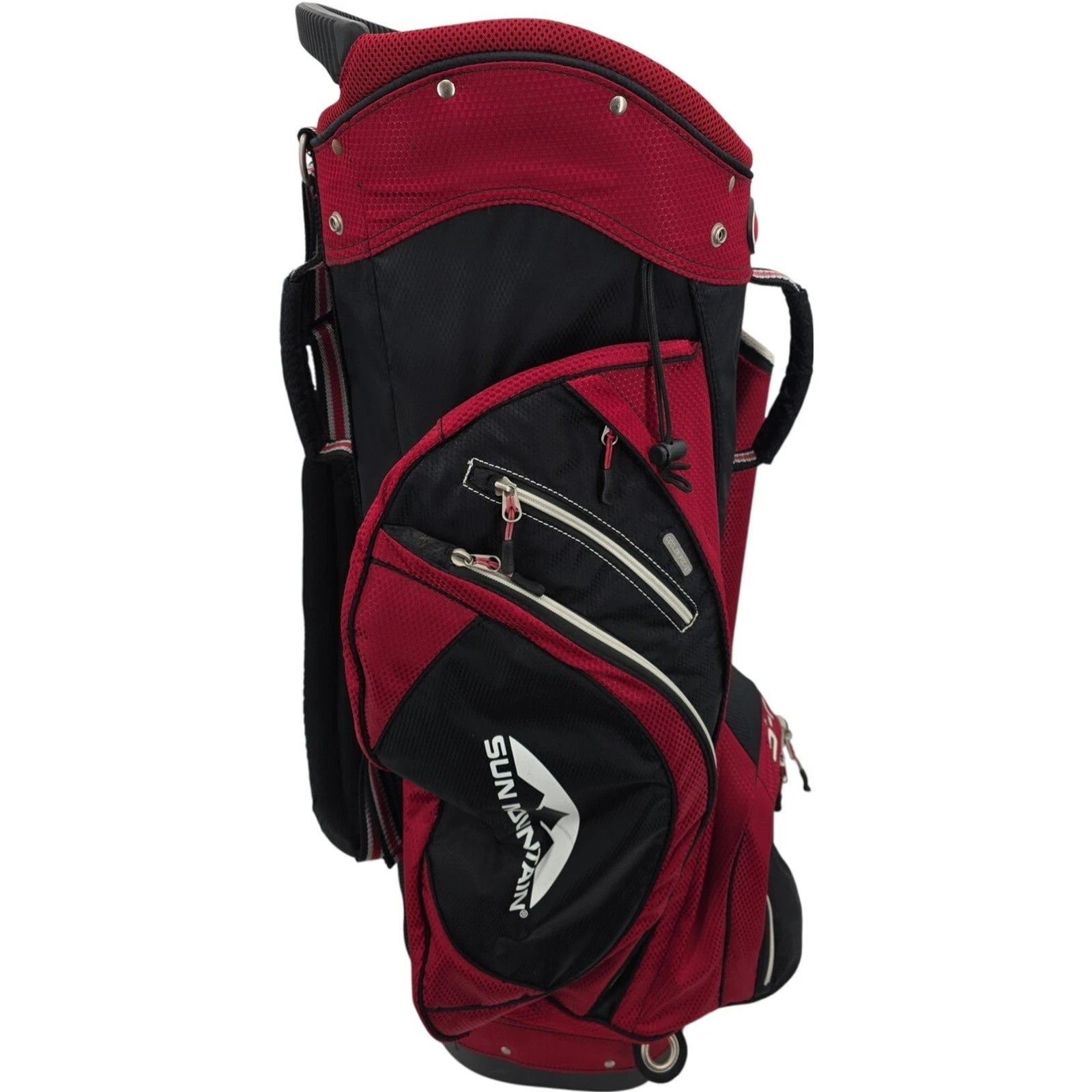 Sun Mountain 14 Divider Red Black Nylon Golf Club Bag With Carry Strap No Cover