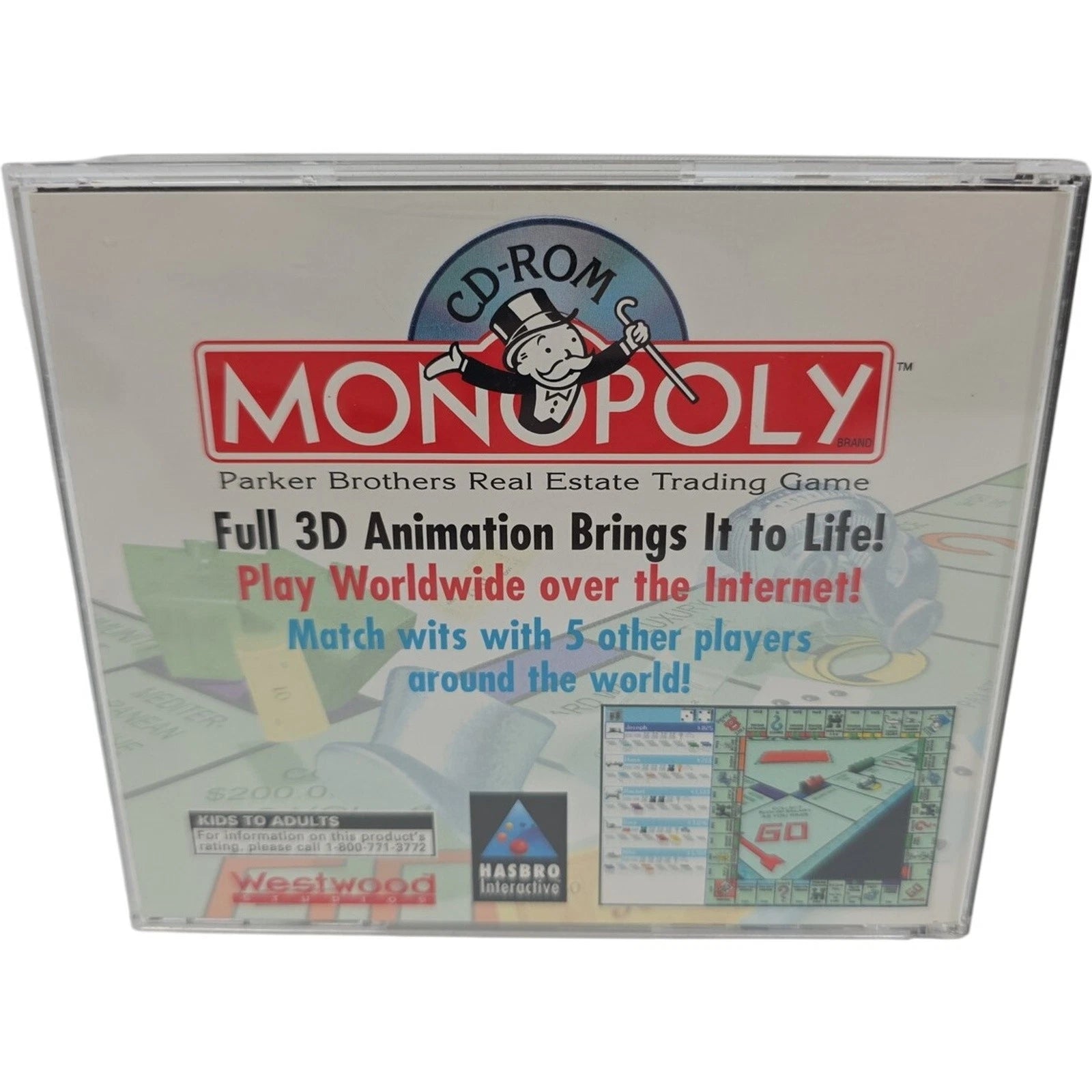 Monopoly PC CD ROM 1996 Hasbro Interactive Video Game Trading Game
