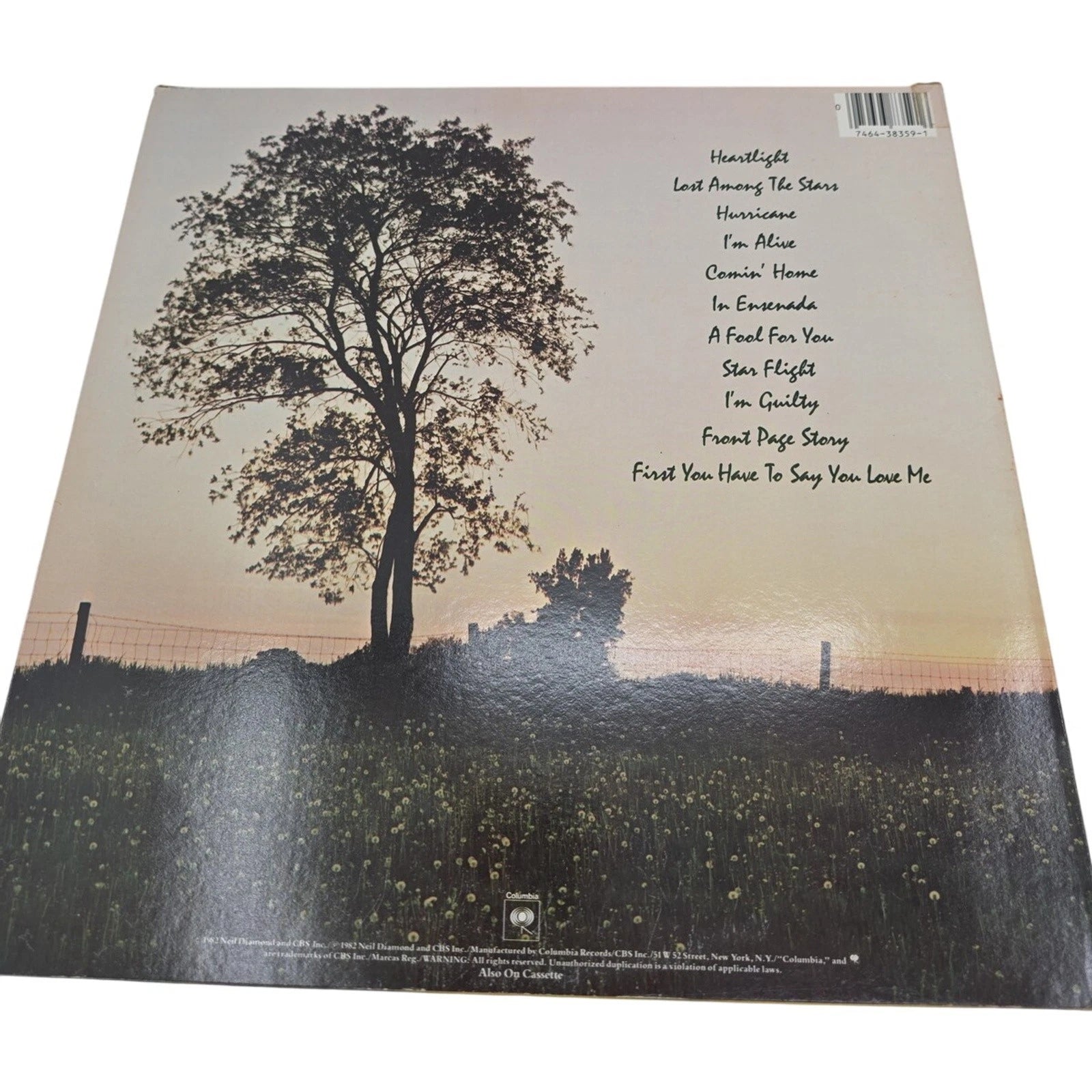 Neil Diamond Heartlight and Primitive Vinyl LP Records Lot of 2