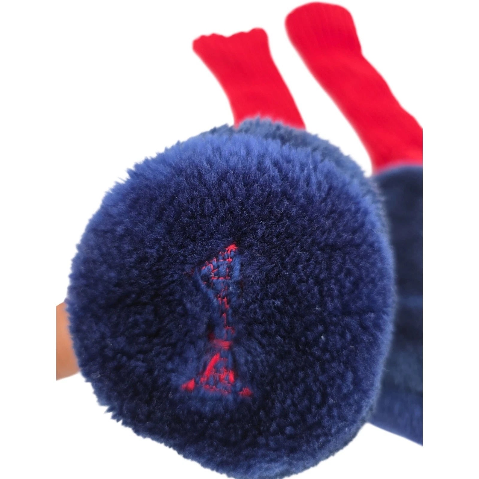 Navy Red Knit Golf Club Headcovers Set of 2 Driver 1 and 5 Fairway Wood Covers