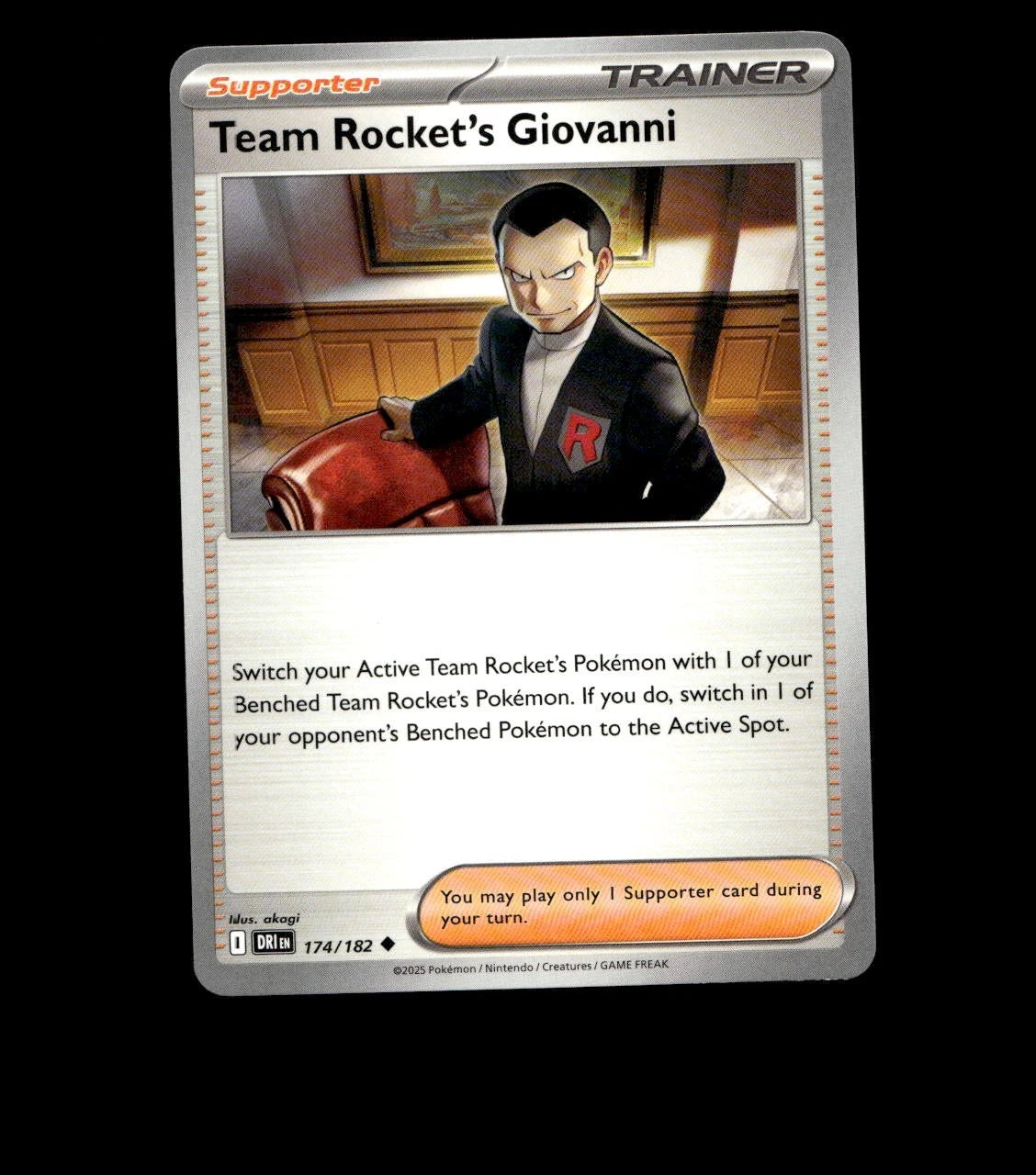 Team Rocket’s Giovanni – 174/182 – Destined Rivals – Non Holo Near Mint TCG