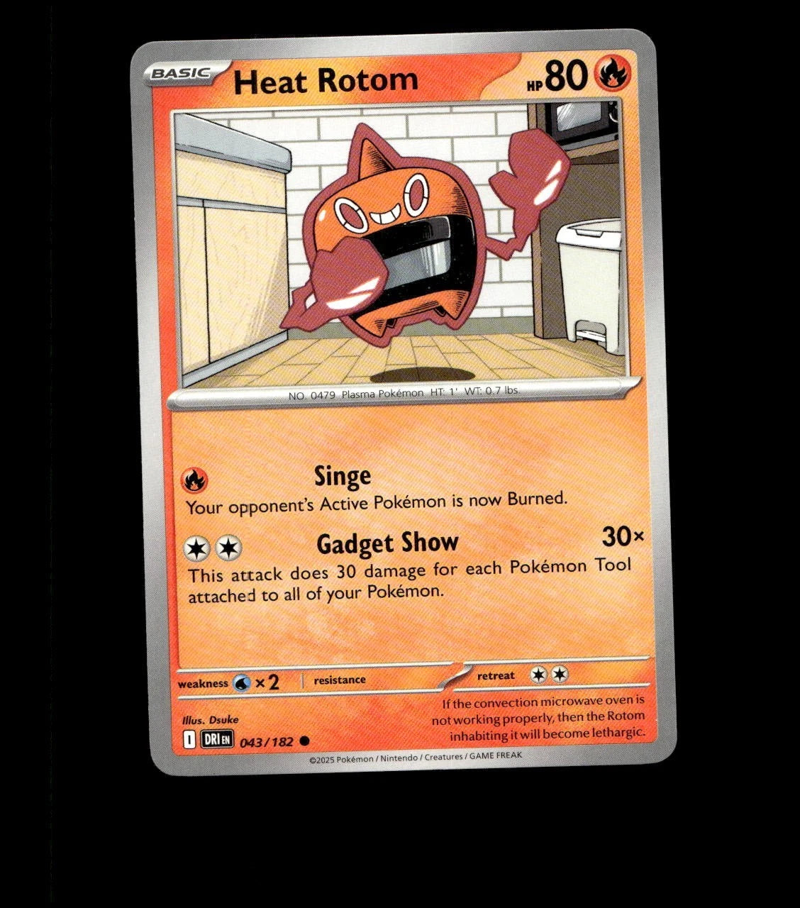Heat Rotom – 043/182 – Destined Rivals – Non Holo Near Mint Pokemon Card TCG