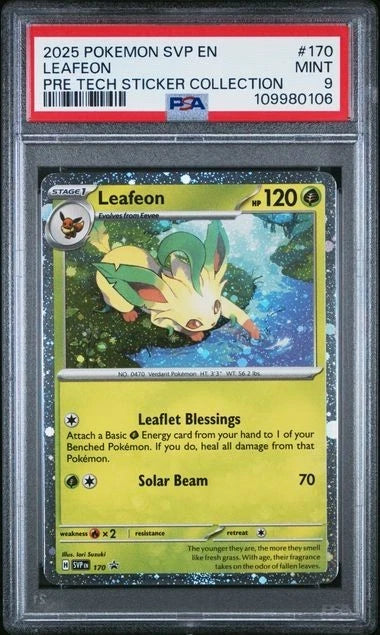 POKEMON SVP EN-SV JOLTEON LEAFEON GLACEON SYLVEON 2025 SVP SET Sequential PSA 9