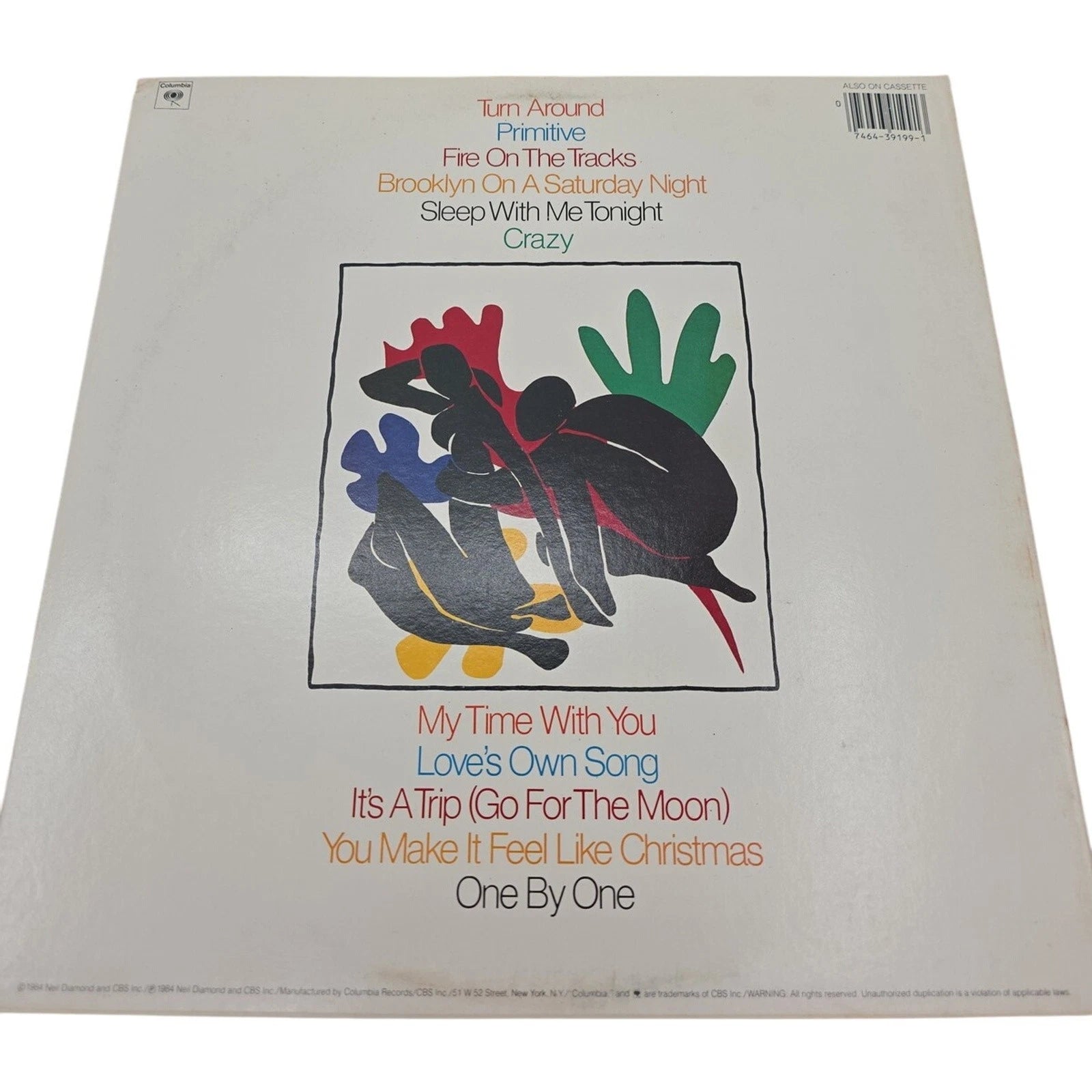 Neil Diamond Heartlight and Primitive Vinyl LP Records Lot of 2