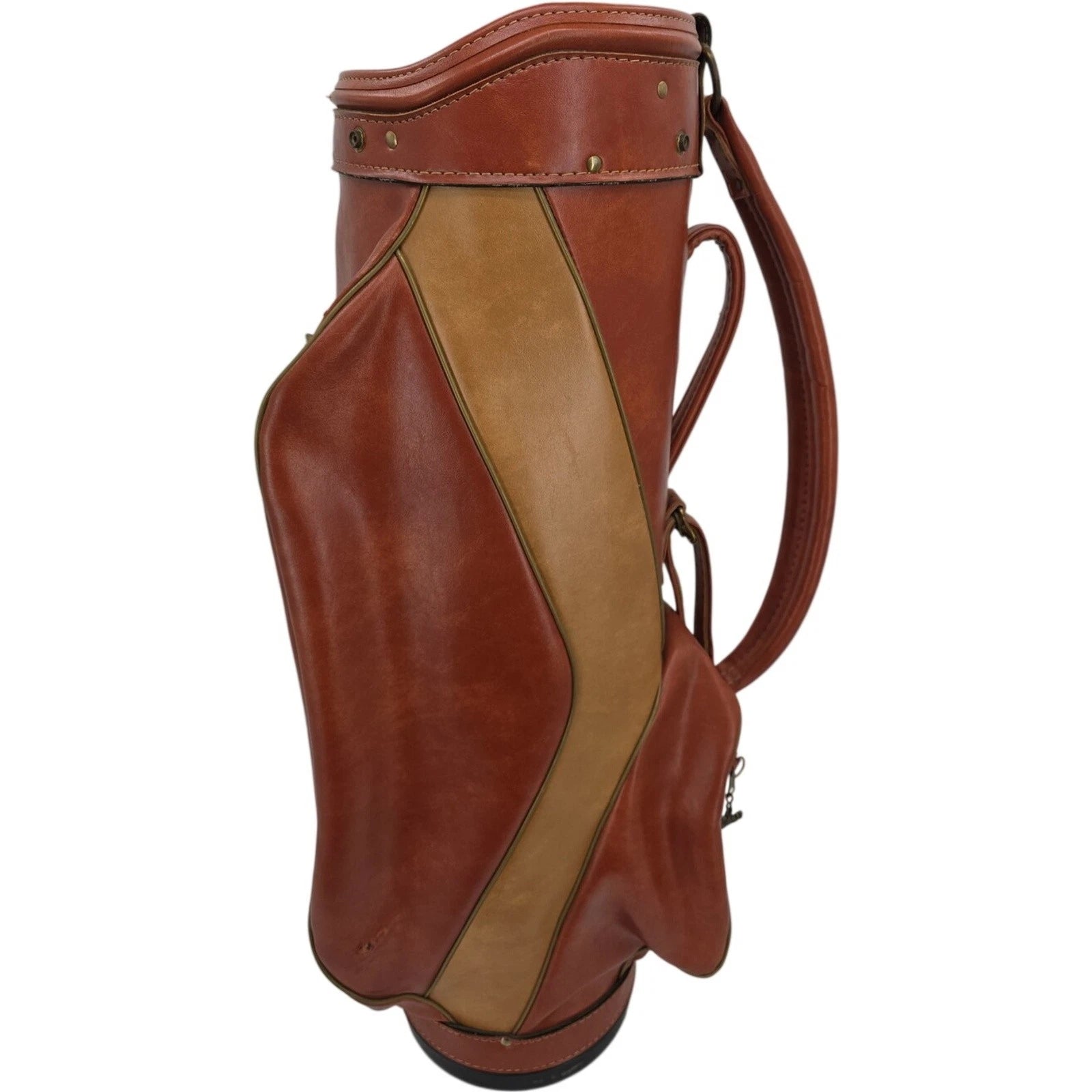 Palmer ProGroup Inc Vintage Brown Leather Golf Bag 15-Way Divider Cart Bag