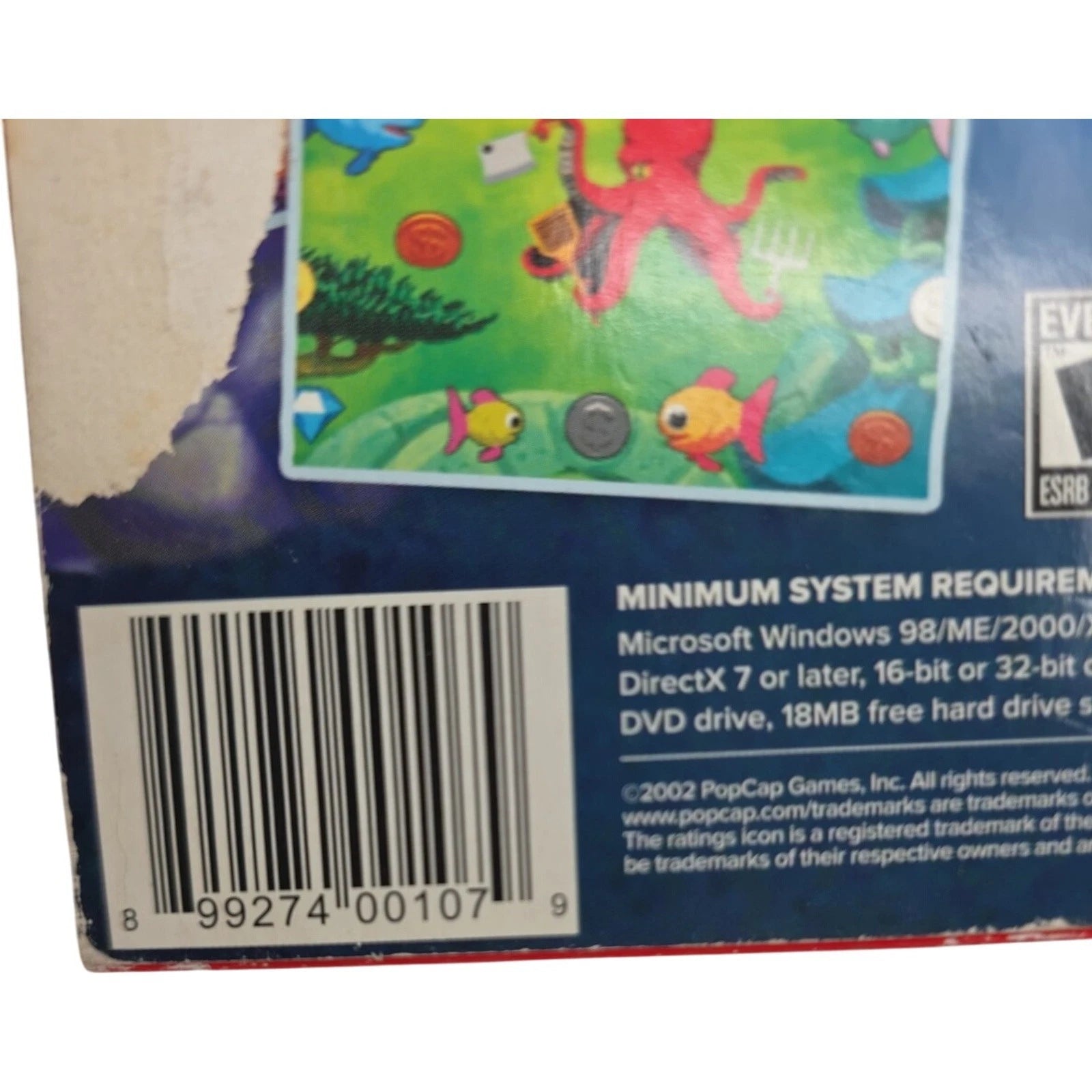 PopCap Insaniquarium PC CD ROM Fish Feeding Puzzle Game 2002