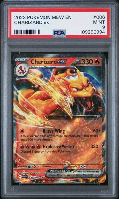 2023 POKEMON MEW EN-151 #006 CHARIZARD EX PSA 9