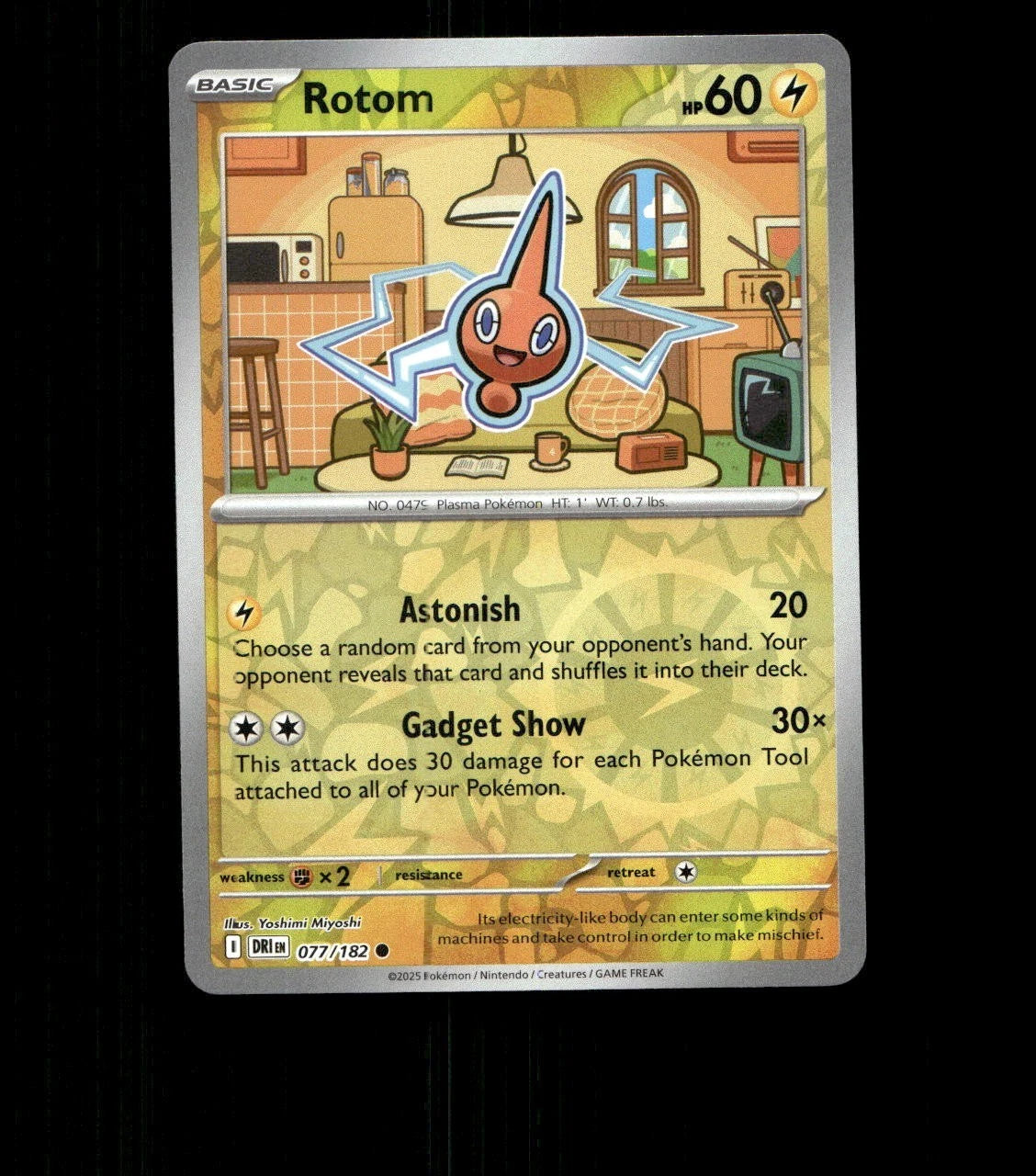 Rotom – 077/182 – Destined Rivals – Reverse Holo Near Mint Pokemon Card TCG