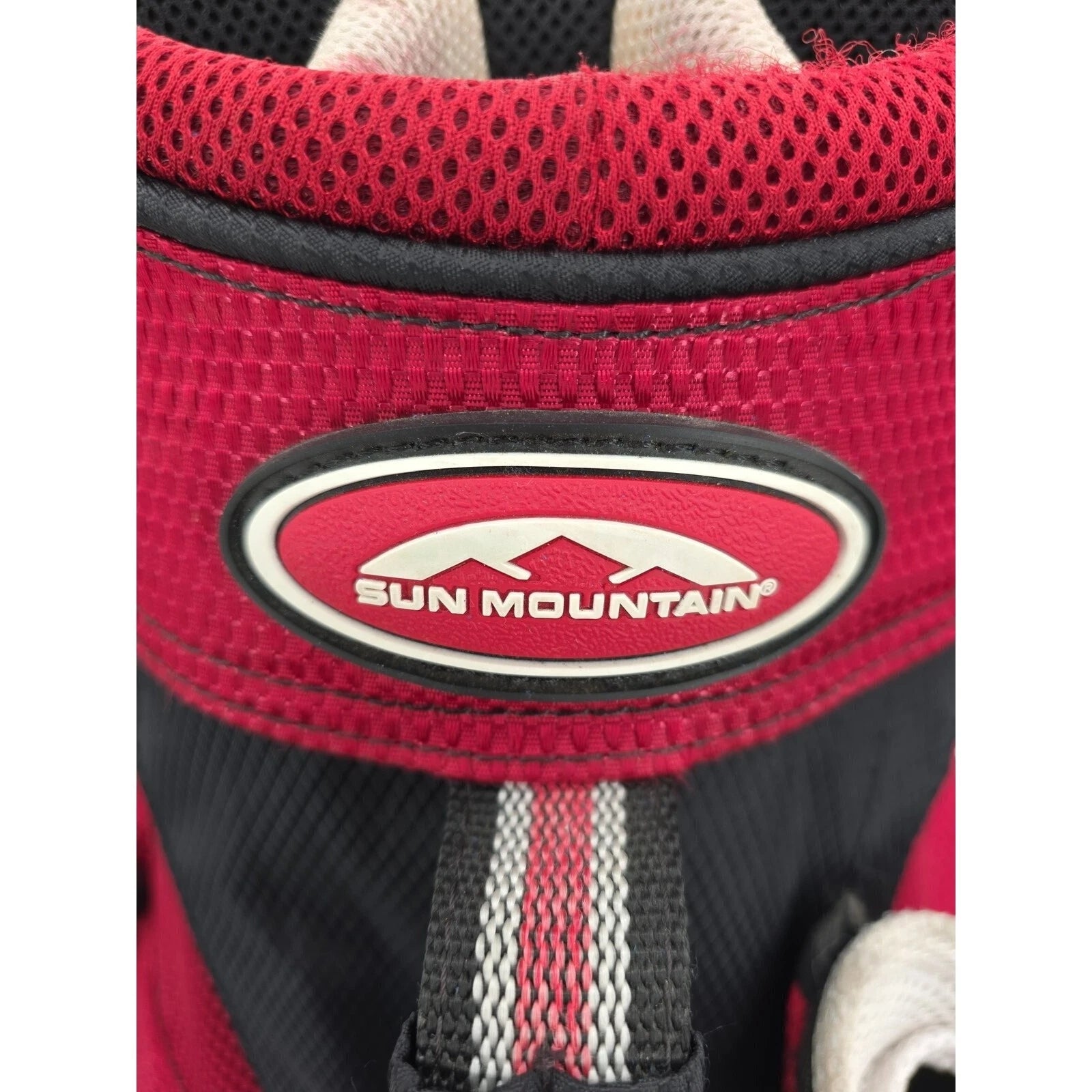 Sun Mountain 14 Divider Red Black Nylon Golf Club Bag With Carry Strap No Cover