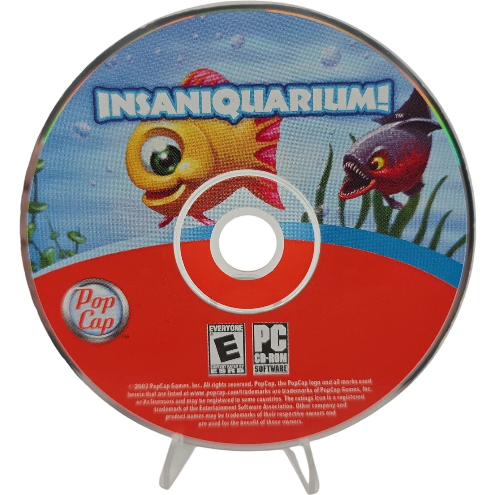 PopCap Insaniquarium PC CD ROM Fish Feeding Puzzle Game 2002