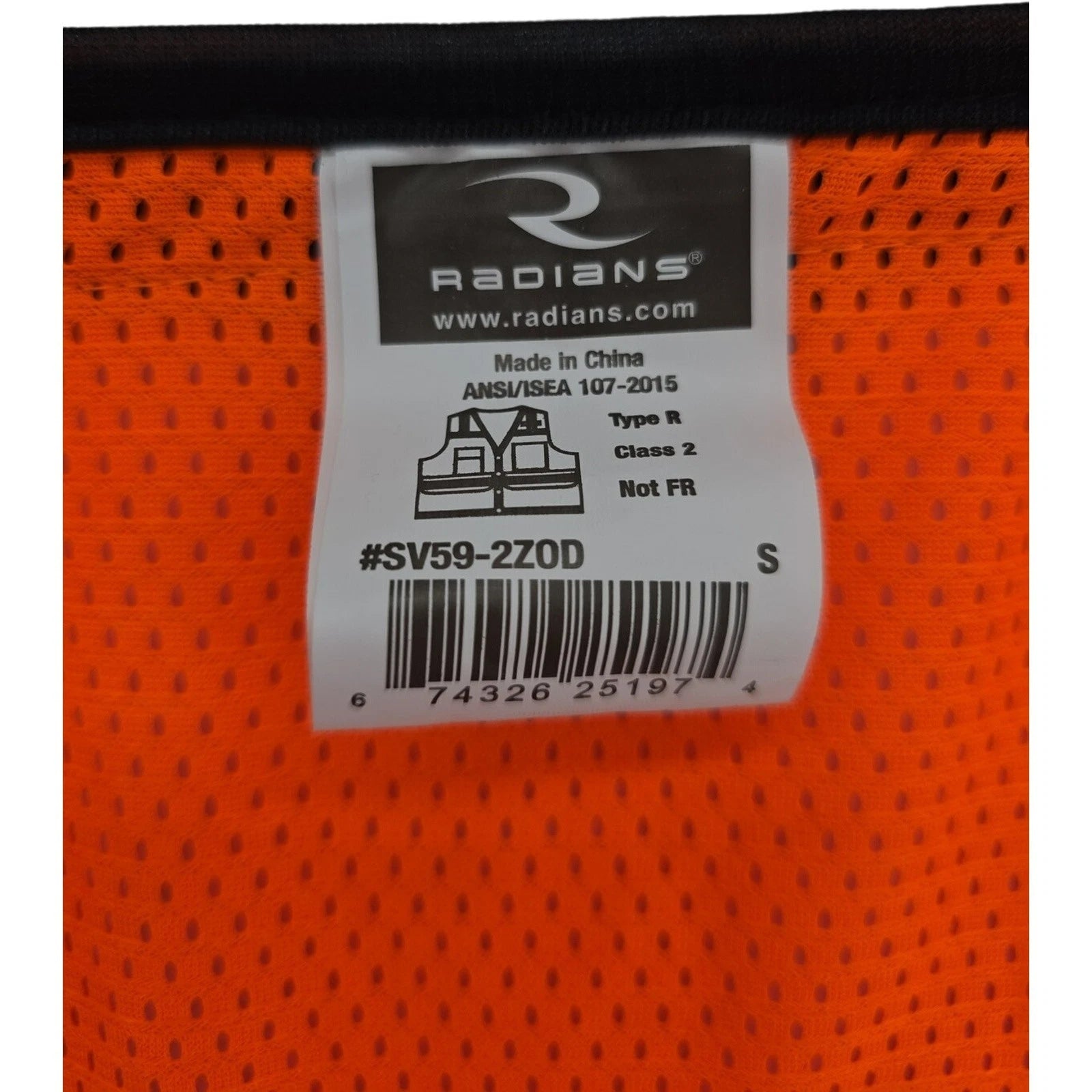 Radians SV59Z-2ZOD Class 2 Heavy Duty Surveyor Safety Vest Orange
