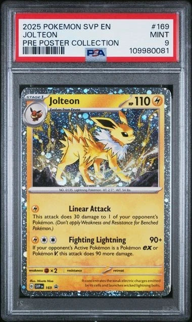 POKEMON FLAREON VAPOREON JOLTEON BLACK STAR PROMO COSMOS HOLO Sequential PSA 9