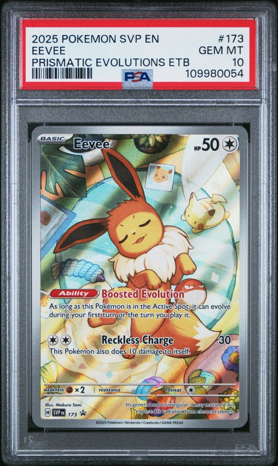 2025 Pokemon Svp En-Sv Black Star Promo Eevee Prismatic Evolutions Etb PSA 10