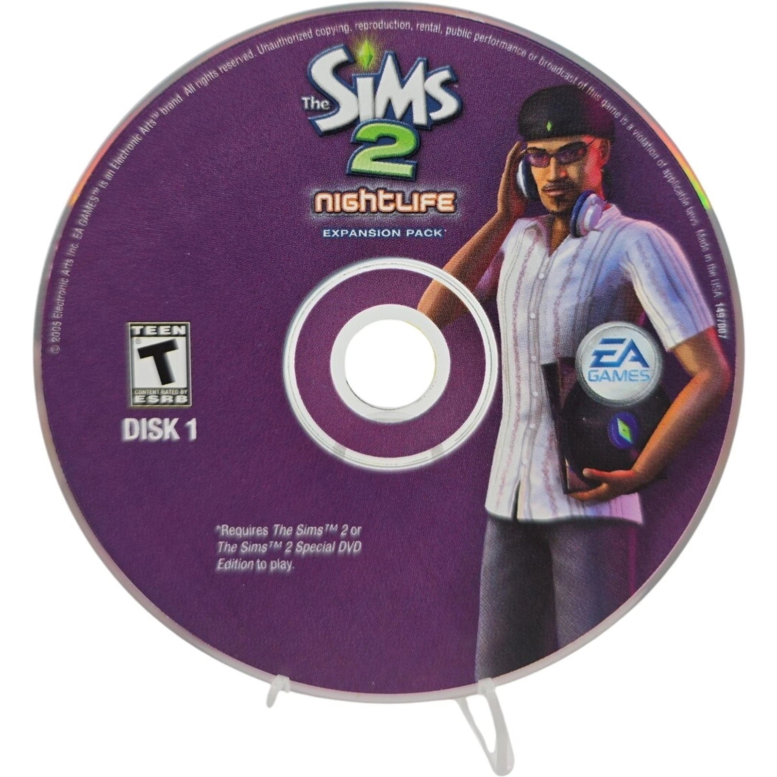 The Sims 2 Nightlife Expansion Pack(PC Game CD ROM 2005 2 Discs with Manual