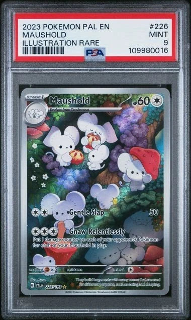 2023 POKEMON PAL EN-PALDEA EVOLVED ILLUSTRATION RARE #226 MAUSHOLD PSA 9
