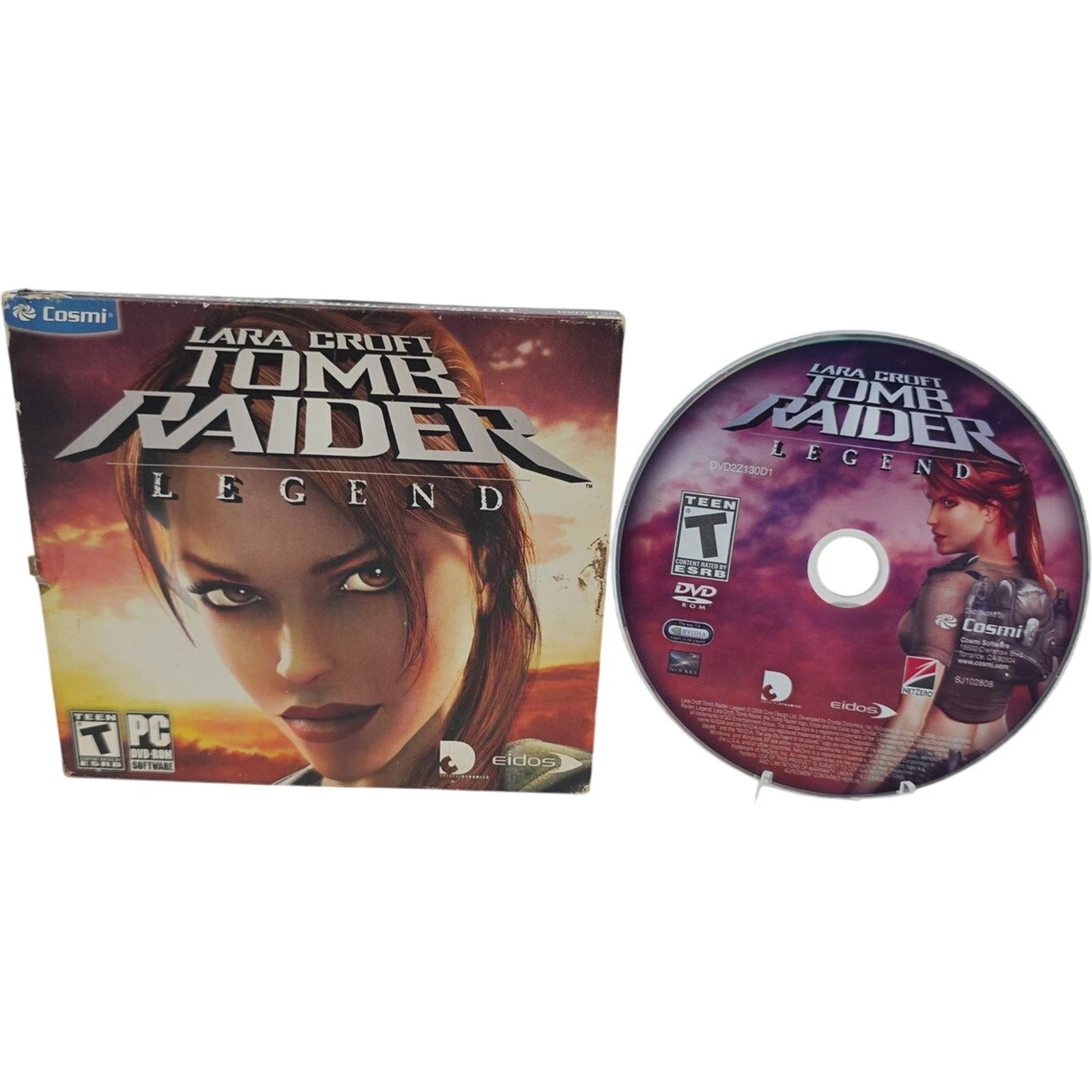 Lara Croft Tomb Raider Legen Windows PC DVD ROM 2006 w/ SlipCover Eidos Cosmi