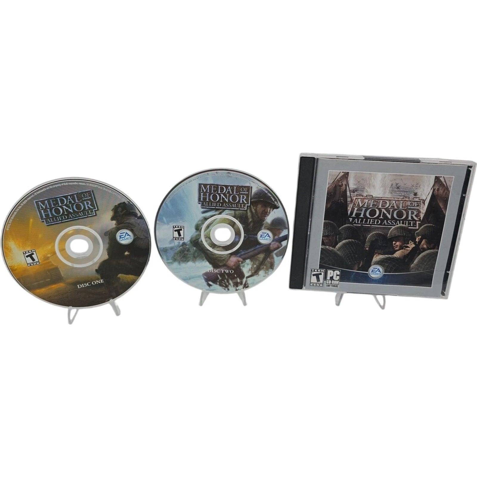Medal of Honor Allied Assault EA Games PC CD Rom 2005 2 Discs with Serial Code