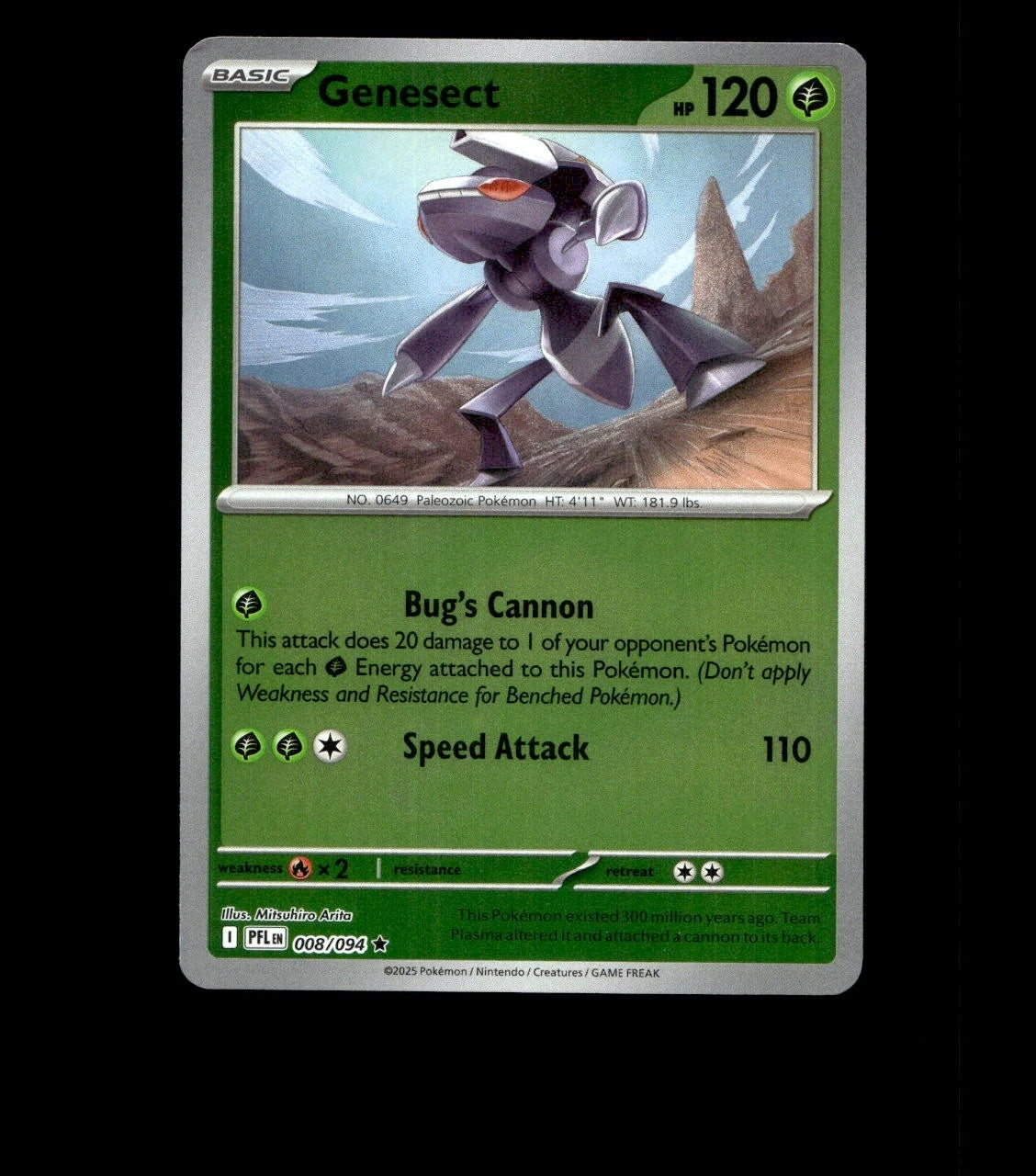 Genesect – 008/094 – Phantasmal Flames – Reverse Holo Near Mint