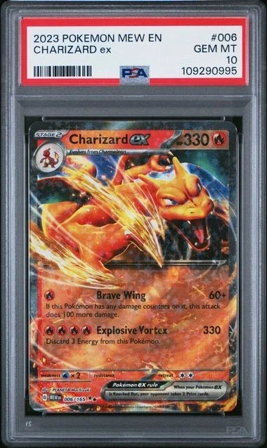 2023 POKEMON CHARIZARD EX MEW EN-151 #006 PSA 10 GEM MINT